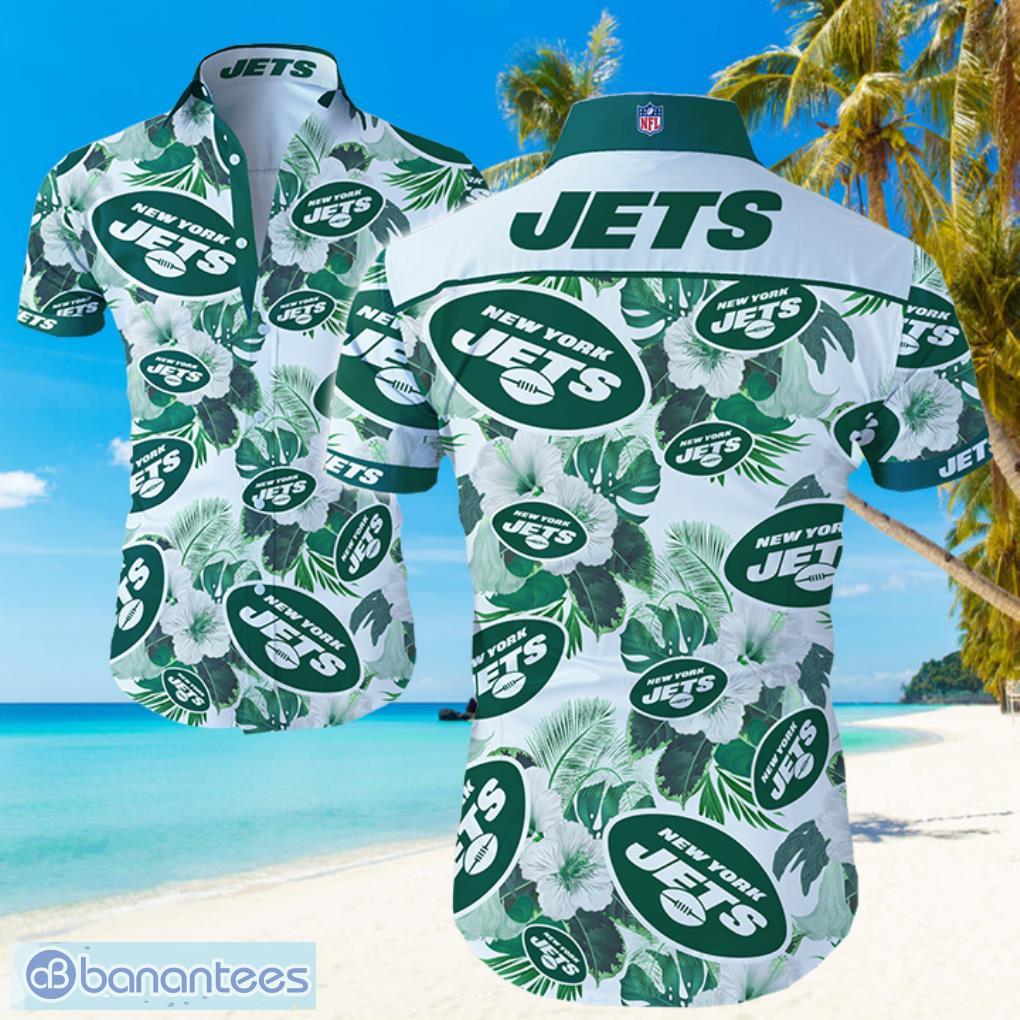 NFL New York Jets Logo Hawaiian Summer Beach Shirt Full Print Product Photo 1