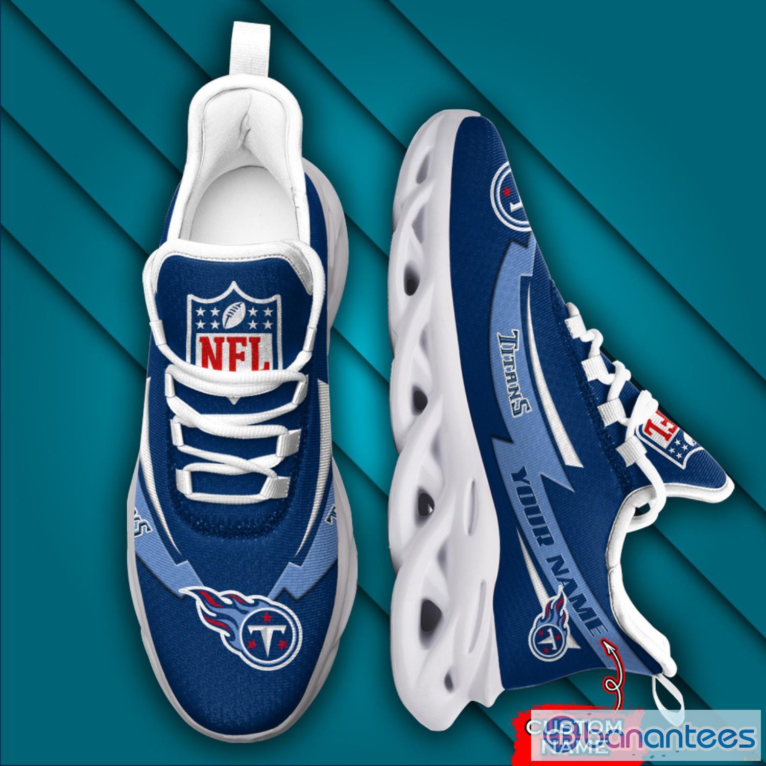 NFL Tennessee Titans Custom Name Max Soul Sneaker Shoes - Banantees