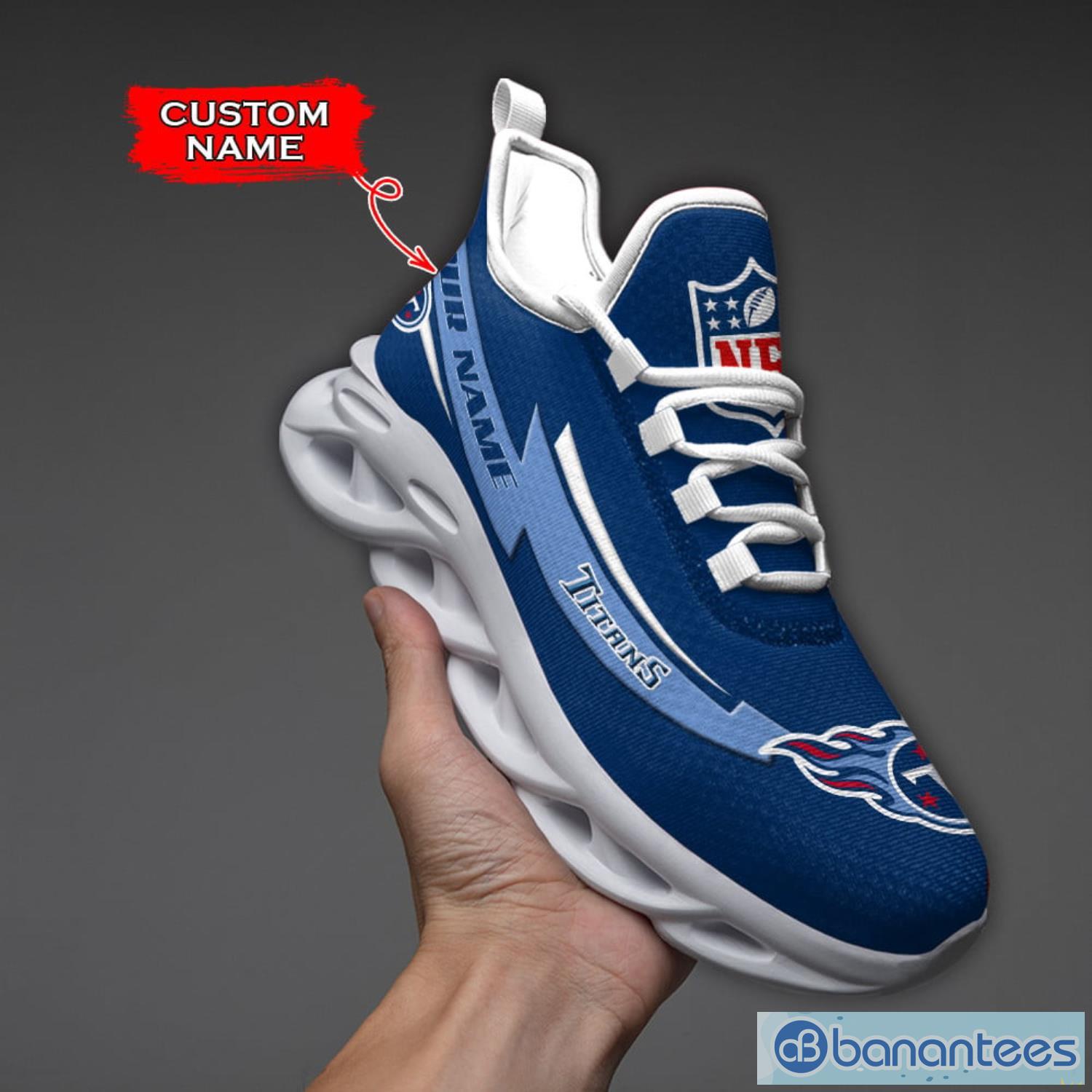 NFL Tennessee Titans Custom Name Max Soul Sneaker Shoes - Banantees