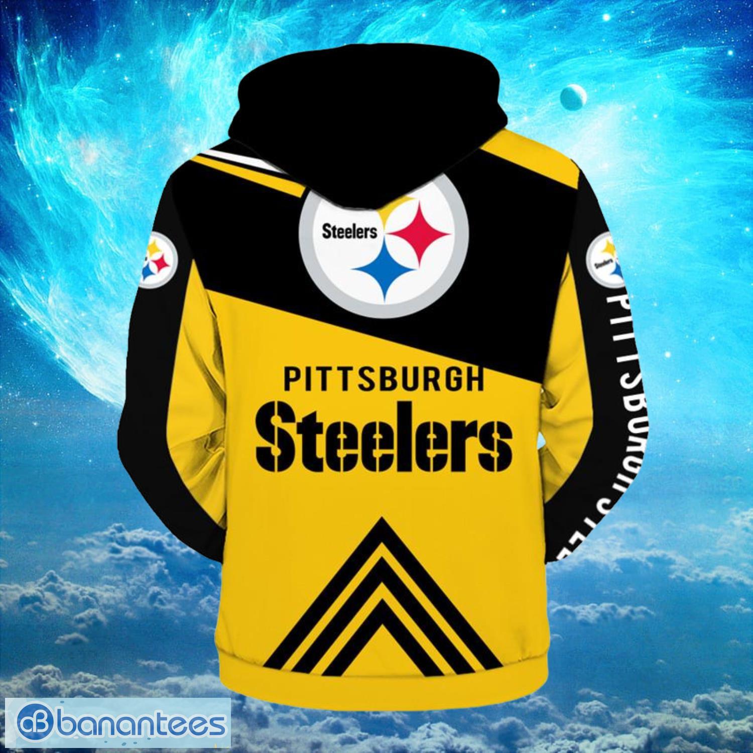 Pittsburgh Steelers Big Logo Backside Hoodies Full Over Print Product Photo 2