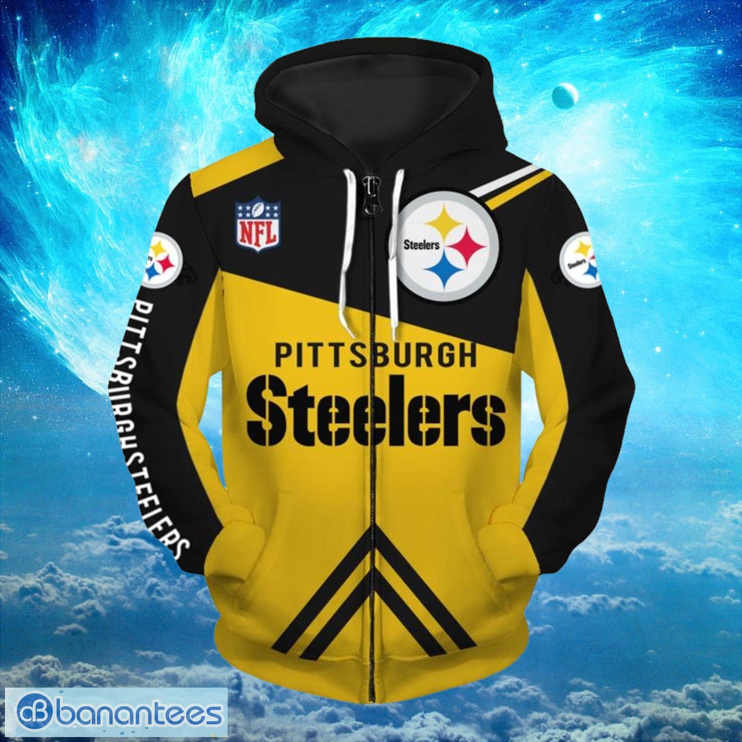 Pittsburgh Steelers Big Logo Backside Hoodies Full Over Print Product Photo 1