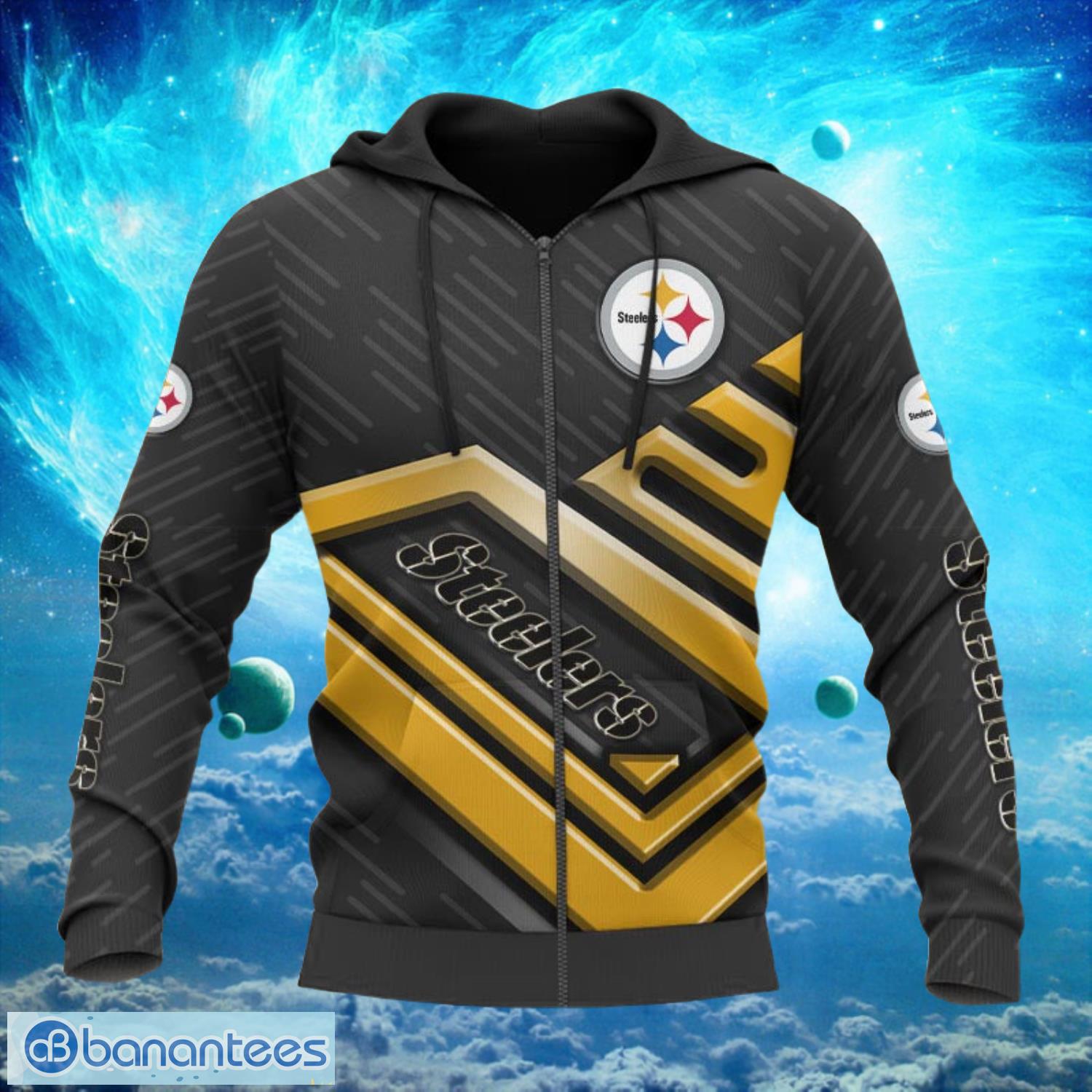 Pittsburgh Steelers Football Fans Love Dark Type Hoodies Print Full Product Photo 1