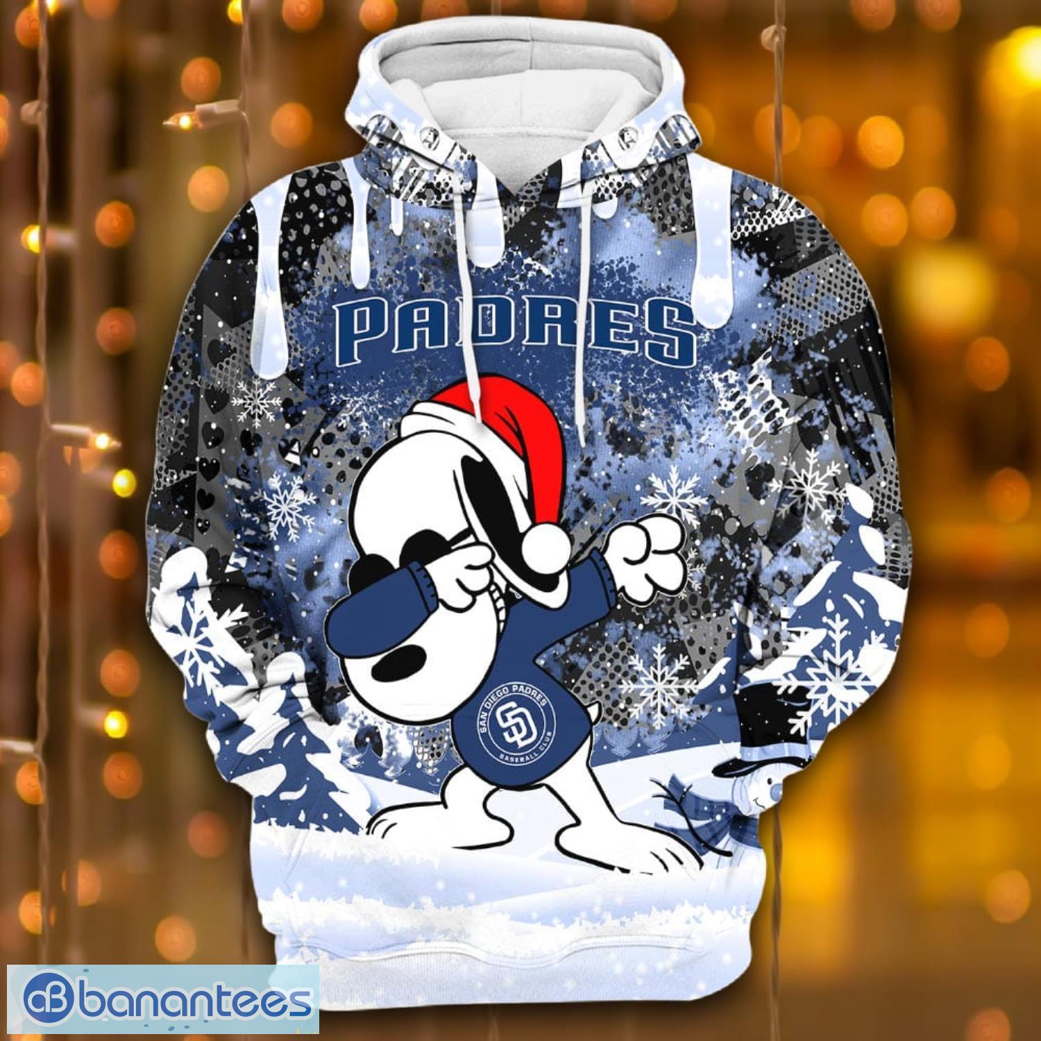 San Diego Padres Snoopy Dabbing The Peanuts Sports Football American  Christmas All Over Print 3D Hoodie - Banantees