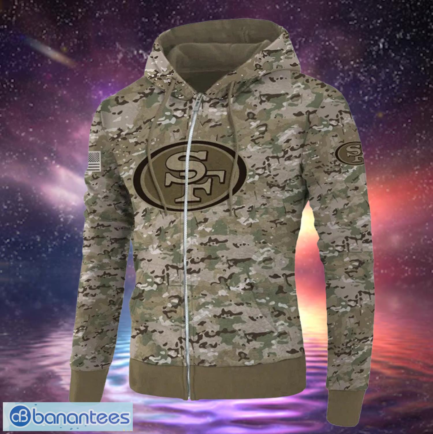 New orleans saints camo camouflage style veterans hoodie