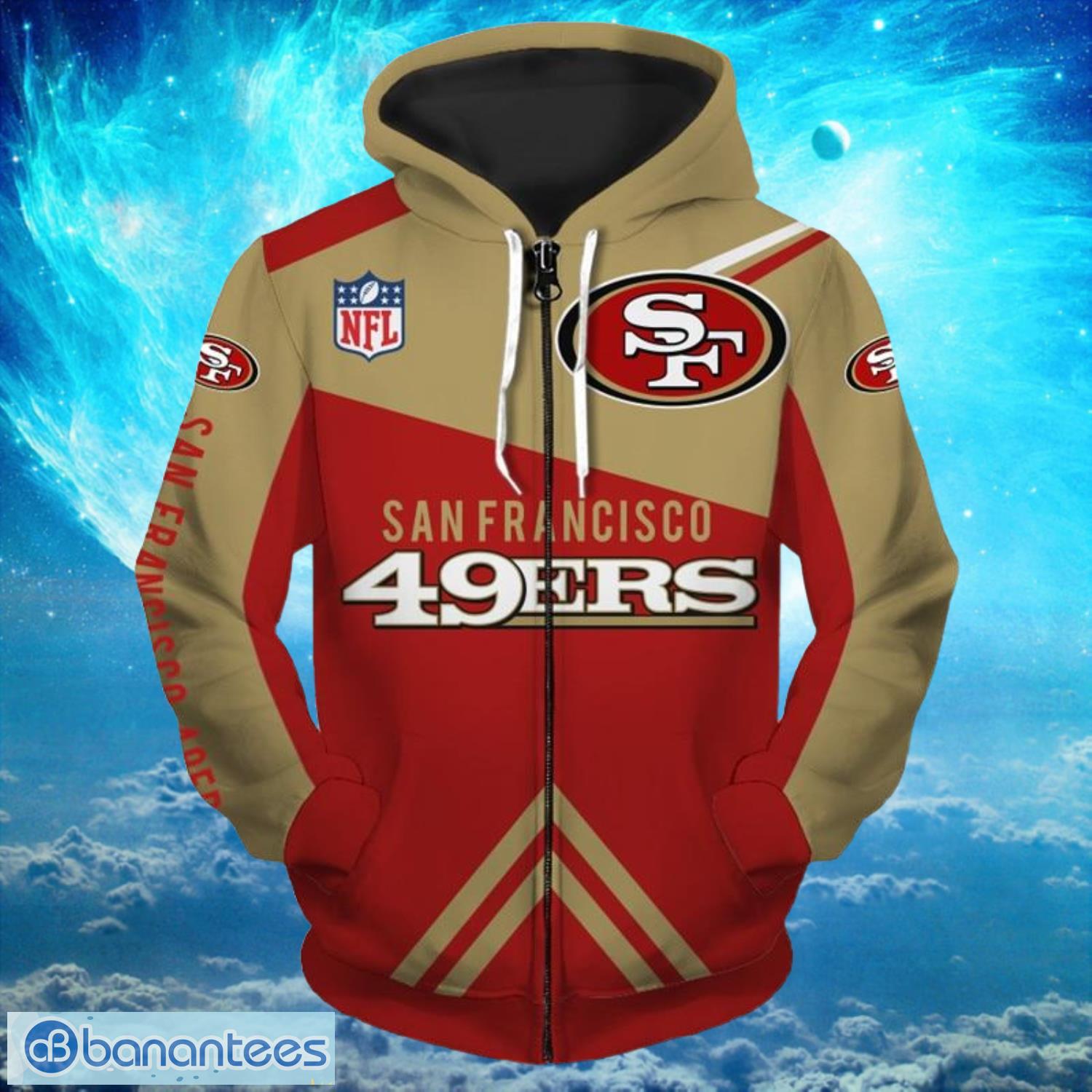 San Francisco 49ers NFL Fans Zip Hoodies Print Full Product Photo 1