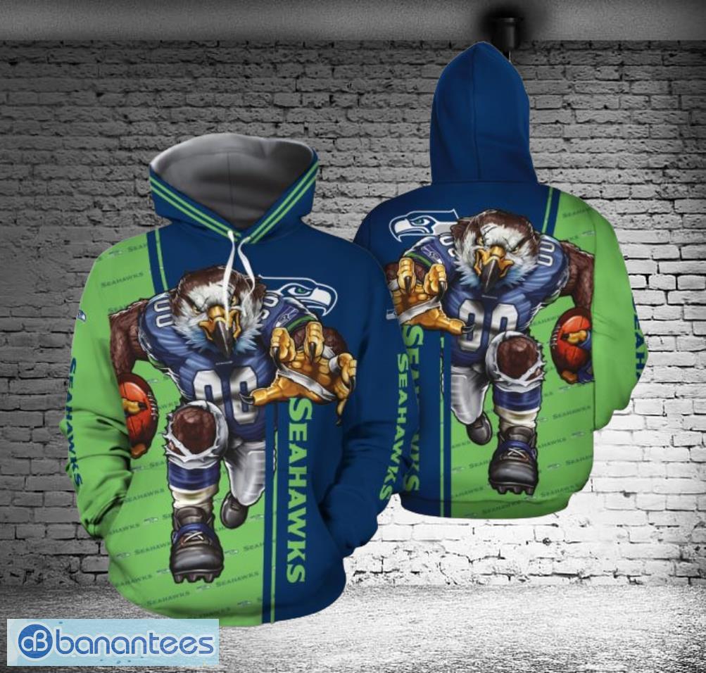 Seattle Seahawks Mascot Ultra Cool Hoodies Full Over Print Product Photo 1