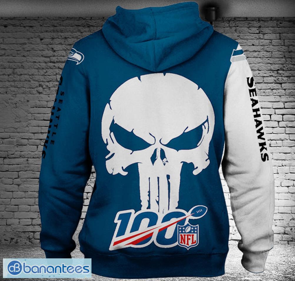 Seattle Seahawks Skull Hoodies Full Over Print Product Photo 2