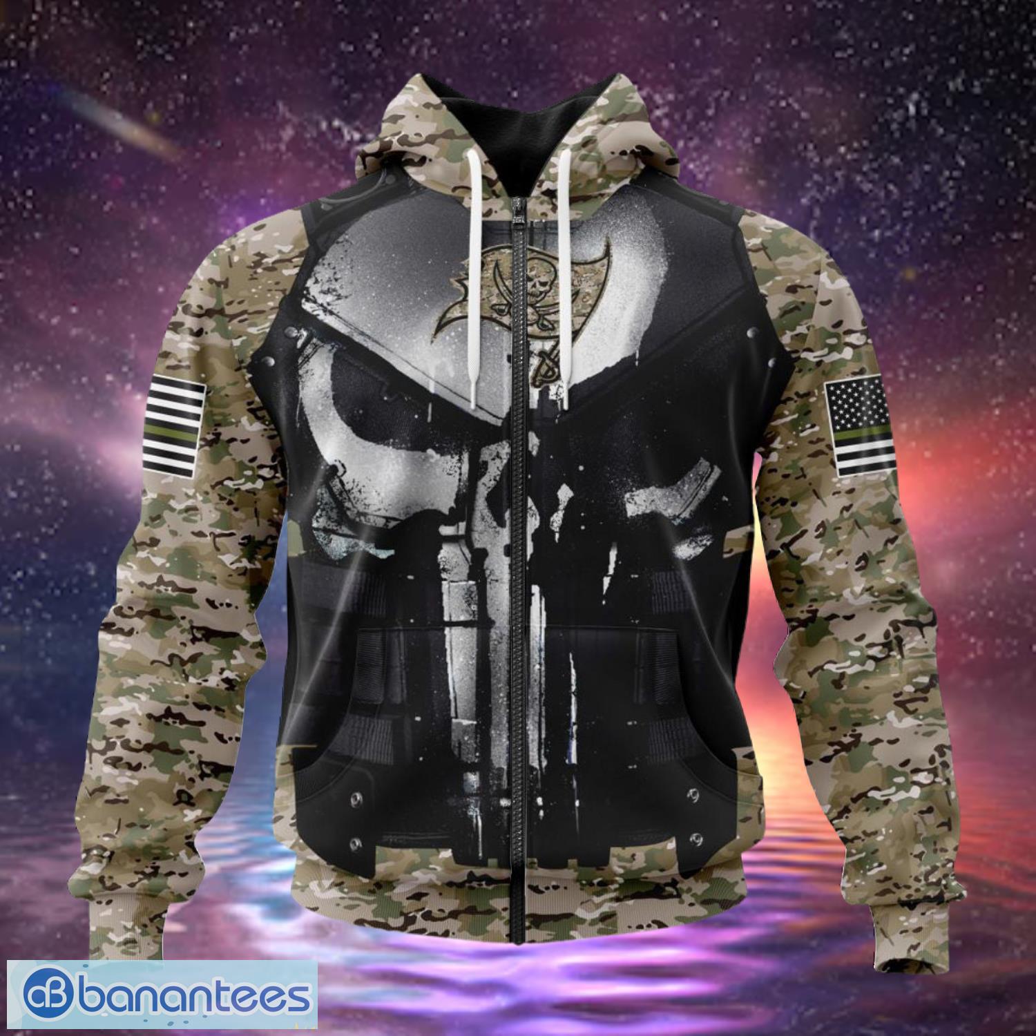 Tampa Bay Buccaneers Custom Name & Number Camo Hoodies Full Over Print Product Photo 1