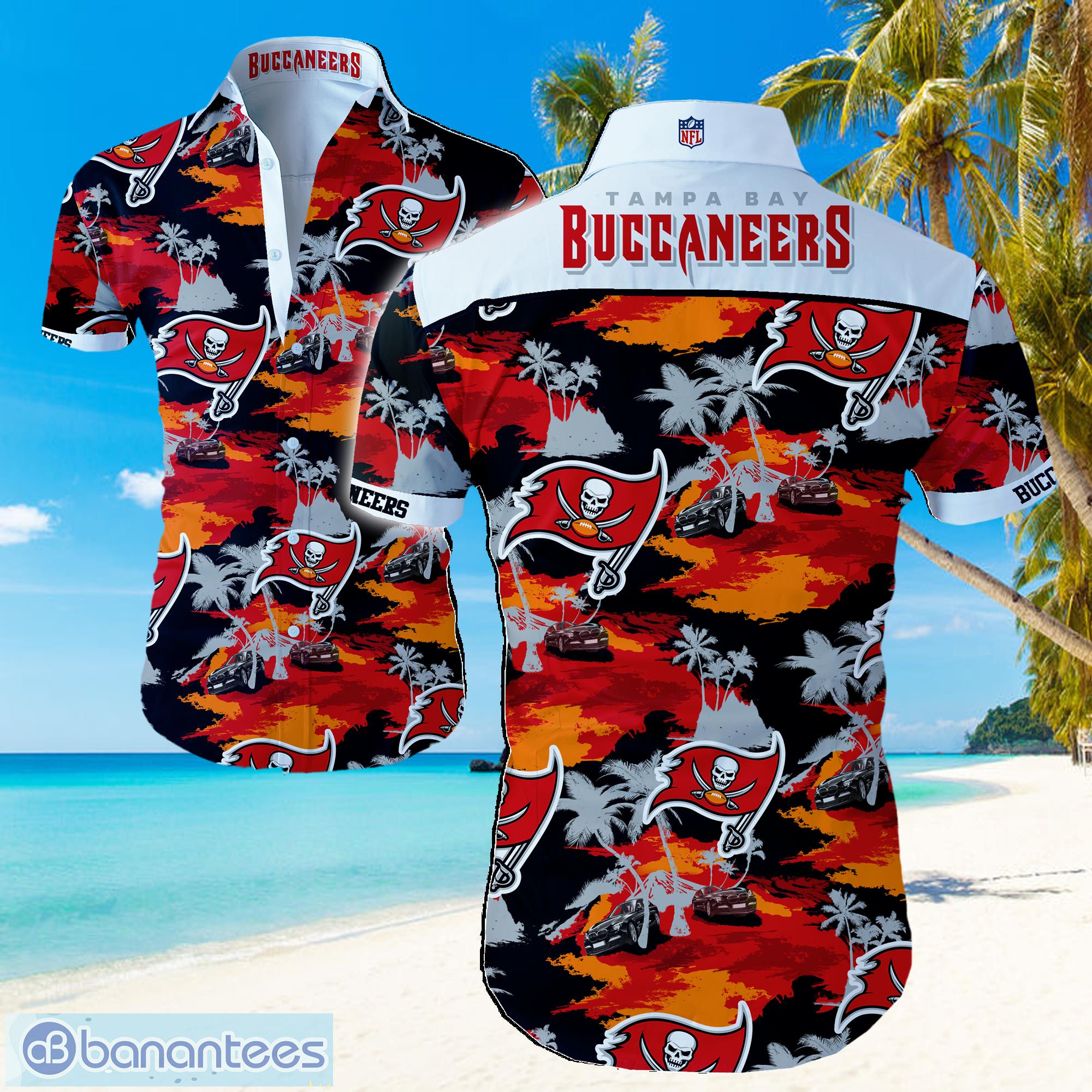 Tampa Bay Buccaneers Logo Hawaiian Summer Beach Shirt Full Print Product Photo 1