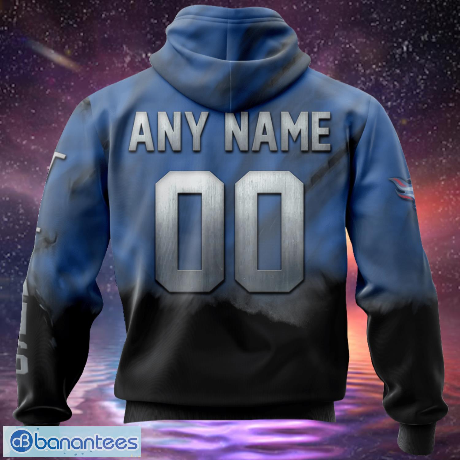 Tennessee Titans Custom Name & Number Skull Hoodies Full Over Print Product Photo 3