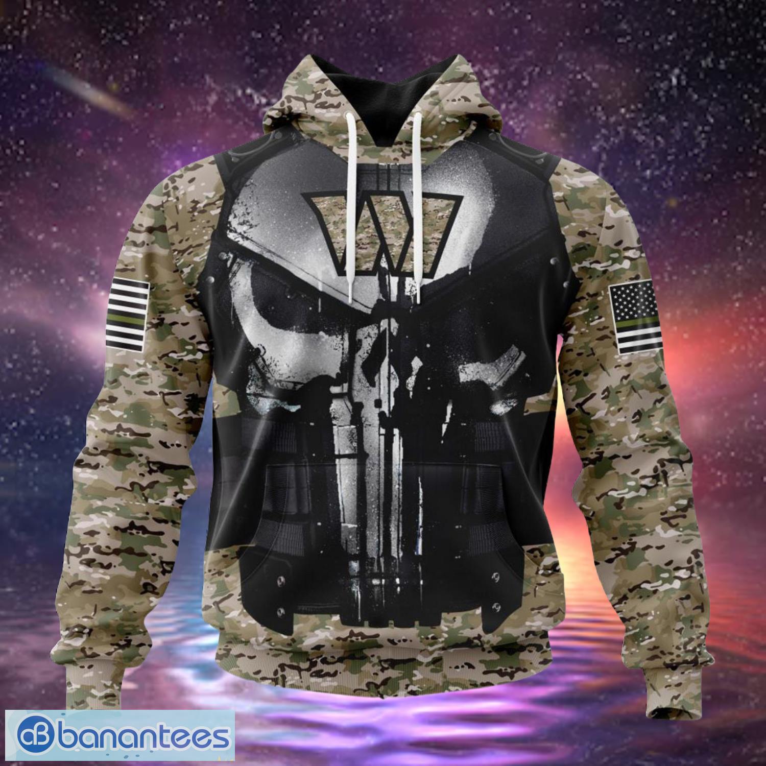 Washington Commanders Custom Name & Number Camo Hoodies Full Over Print Product Photo 2