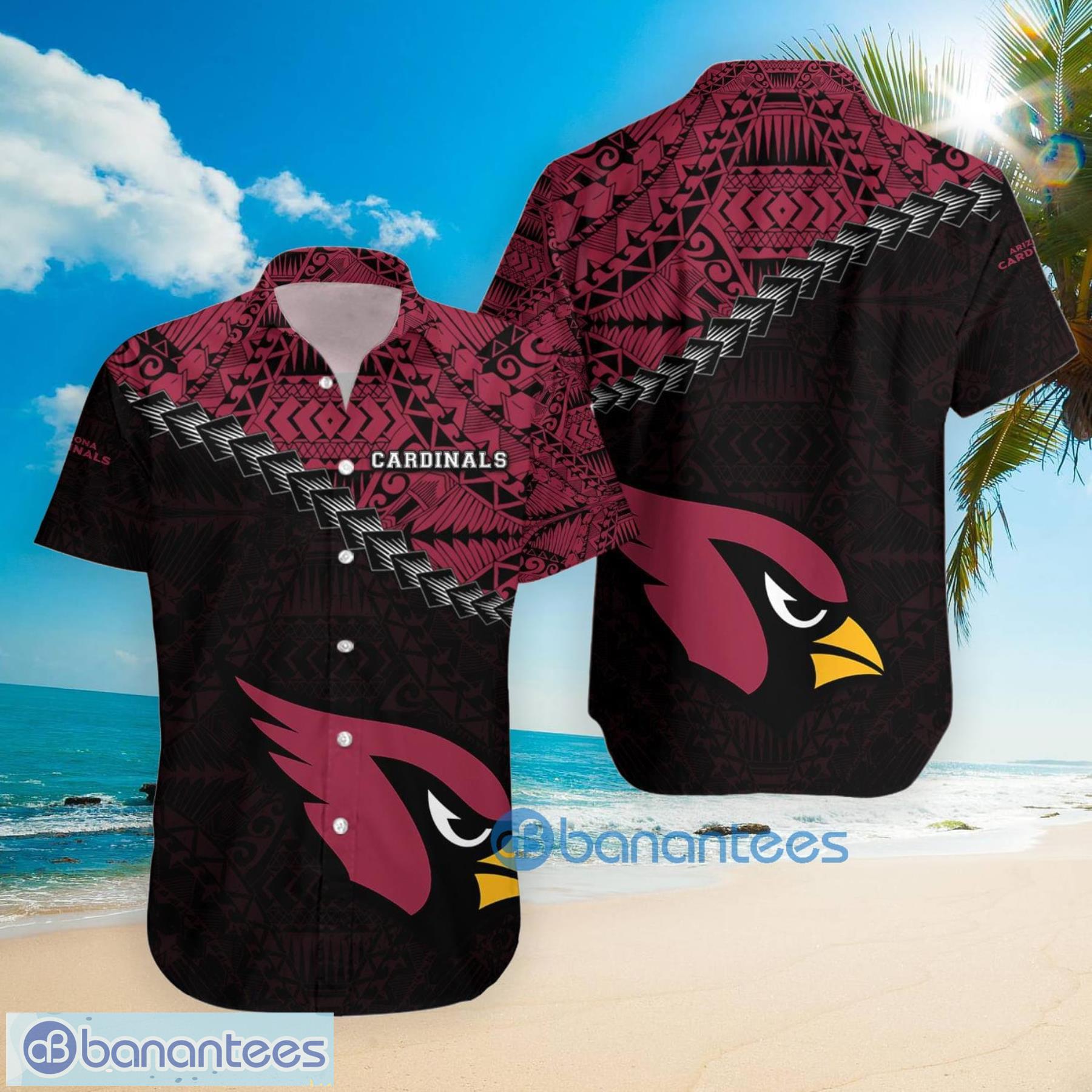 Arizona Cardinals NFL Fans Grunge Polynesian Tattoo Summer Gift Hawaiian Shirt Product Photo 3