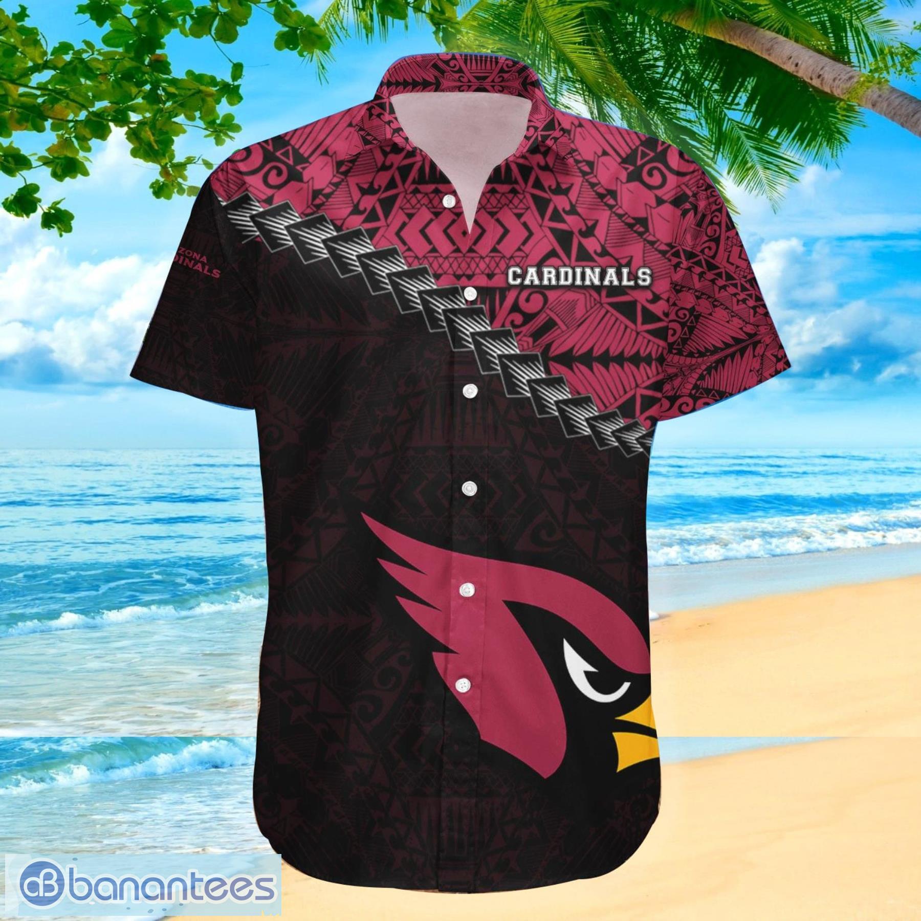 Arizona Cardinals NFL Fans Grunge Polynesian Tattoo Summer Gift Hawaiian Shirt Product Photo 1