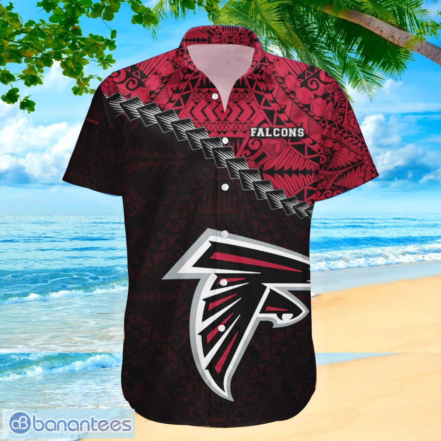 Personalize NFL Atlanta Falcons Polynesian Tattoo Design Hawaiian Shirt