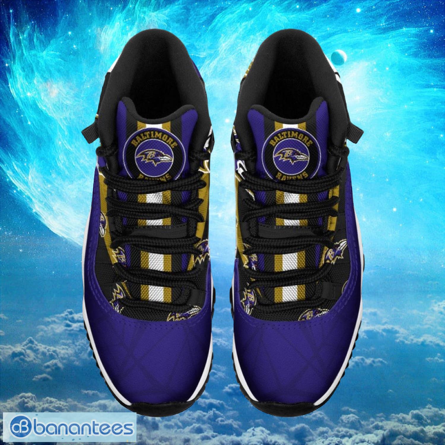 Baltimore Ravens NFL Air Jordan 11 Sneakers Shoes Gift For Fans Product Photo 2