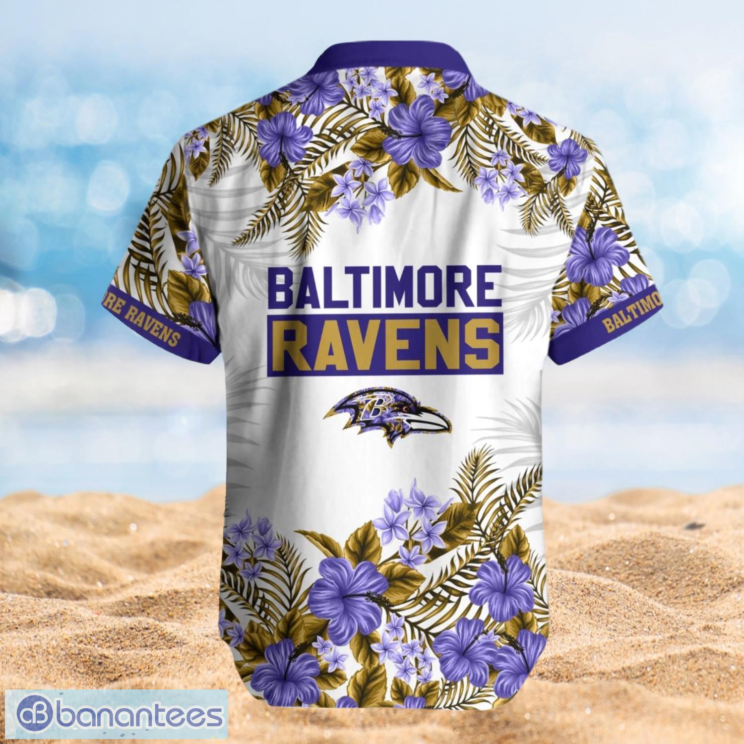 Baltimore Ravens Summer Beach Shirt and Shorts Full Over Print Product Photo 2