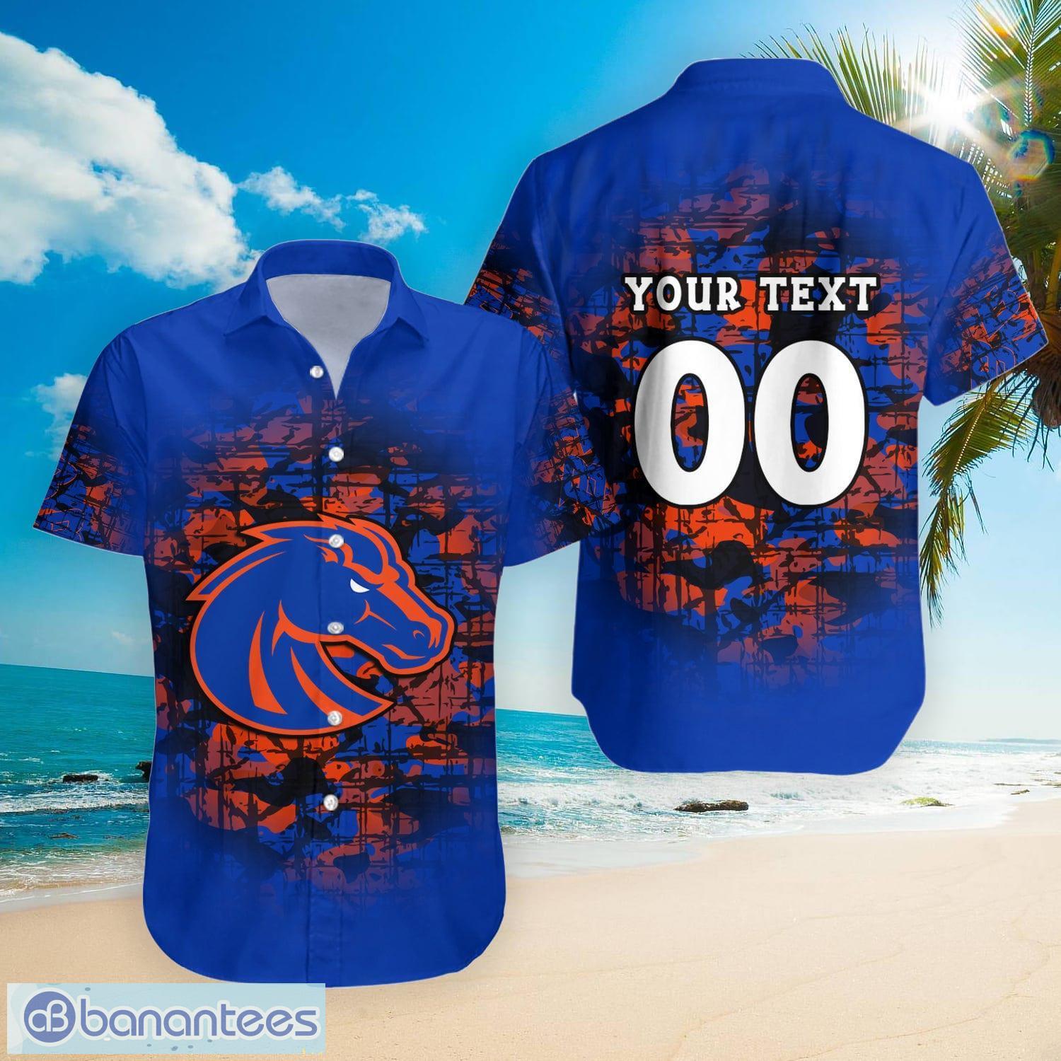 Boise State Broncos NCAA Camouflage Vintage Custom Name And Number Hawaiian  Shirt For Men And Women - Banantees