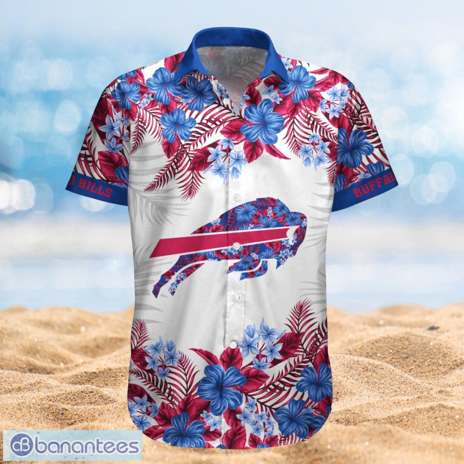 Buffalo Bills 2PCS Mens Short Sleeve Wear Casual T-shirt Beach Board Shorts