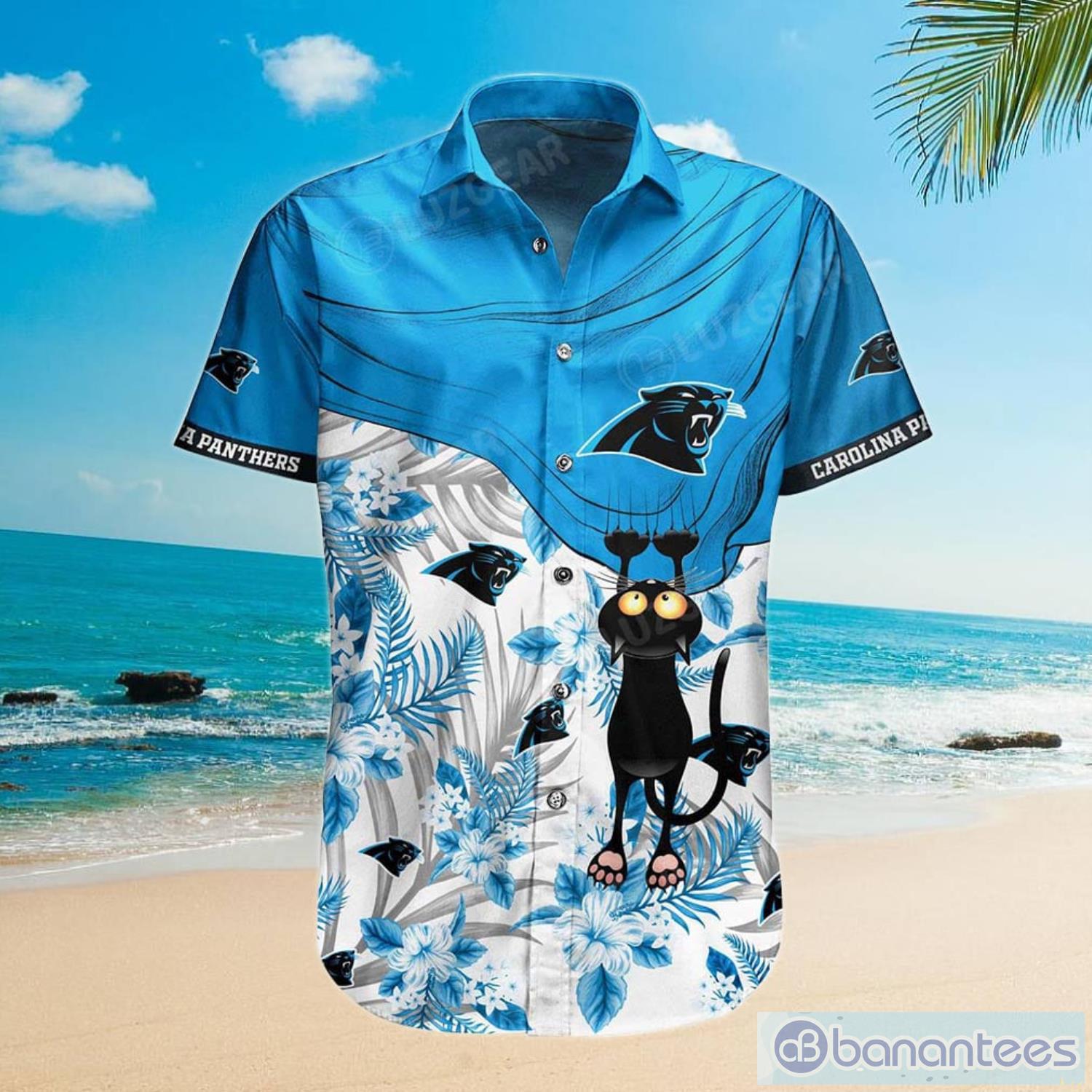 Carolina Panthers NFL Fans Cat Graphic Hawaiian Shirt And Short - Banantees