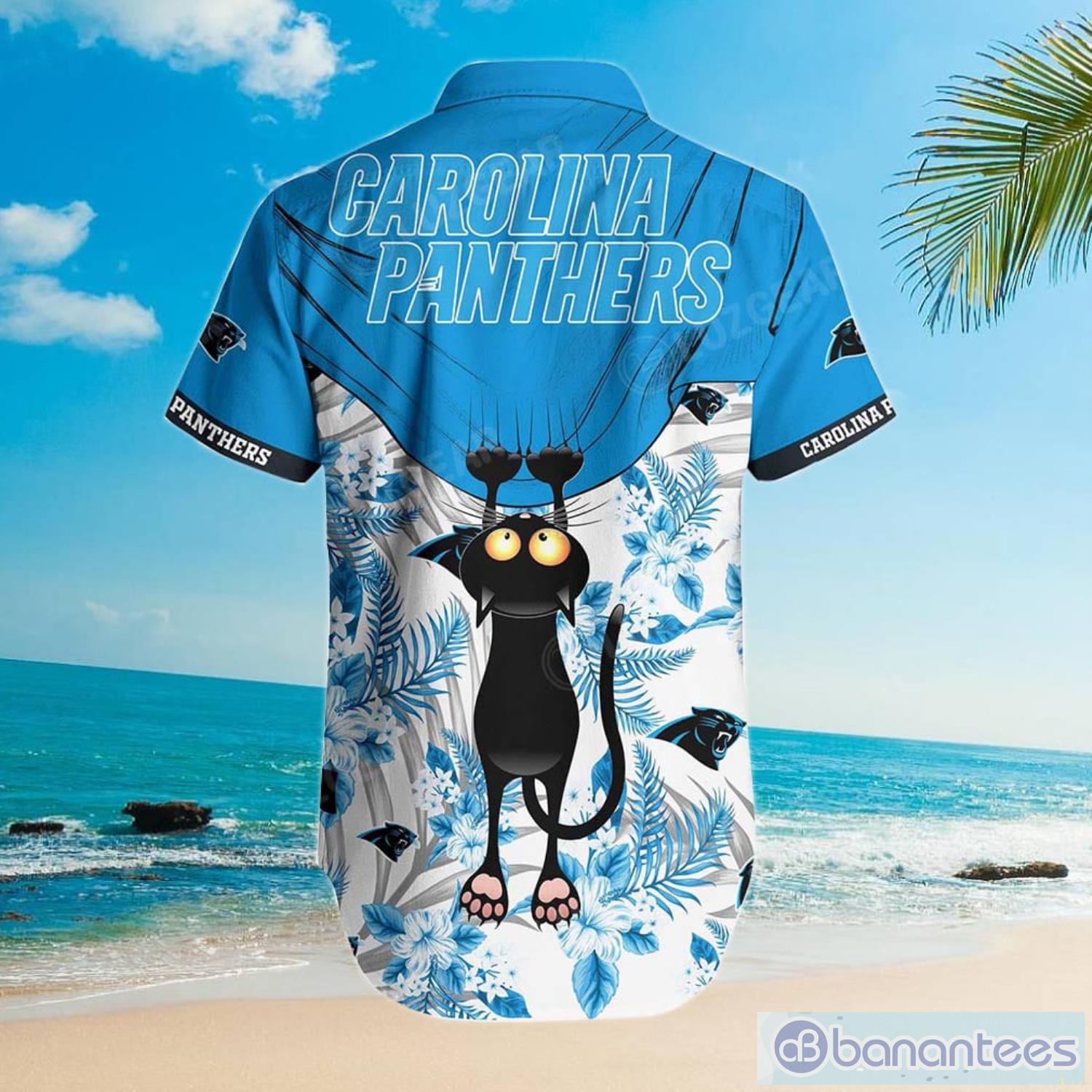 Carolina Panthers NFL Fans Cat Graphic Hawaiian Shirt And Short - Banantees