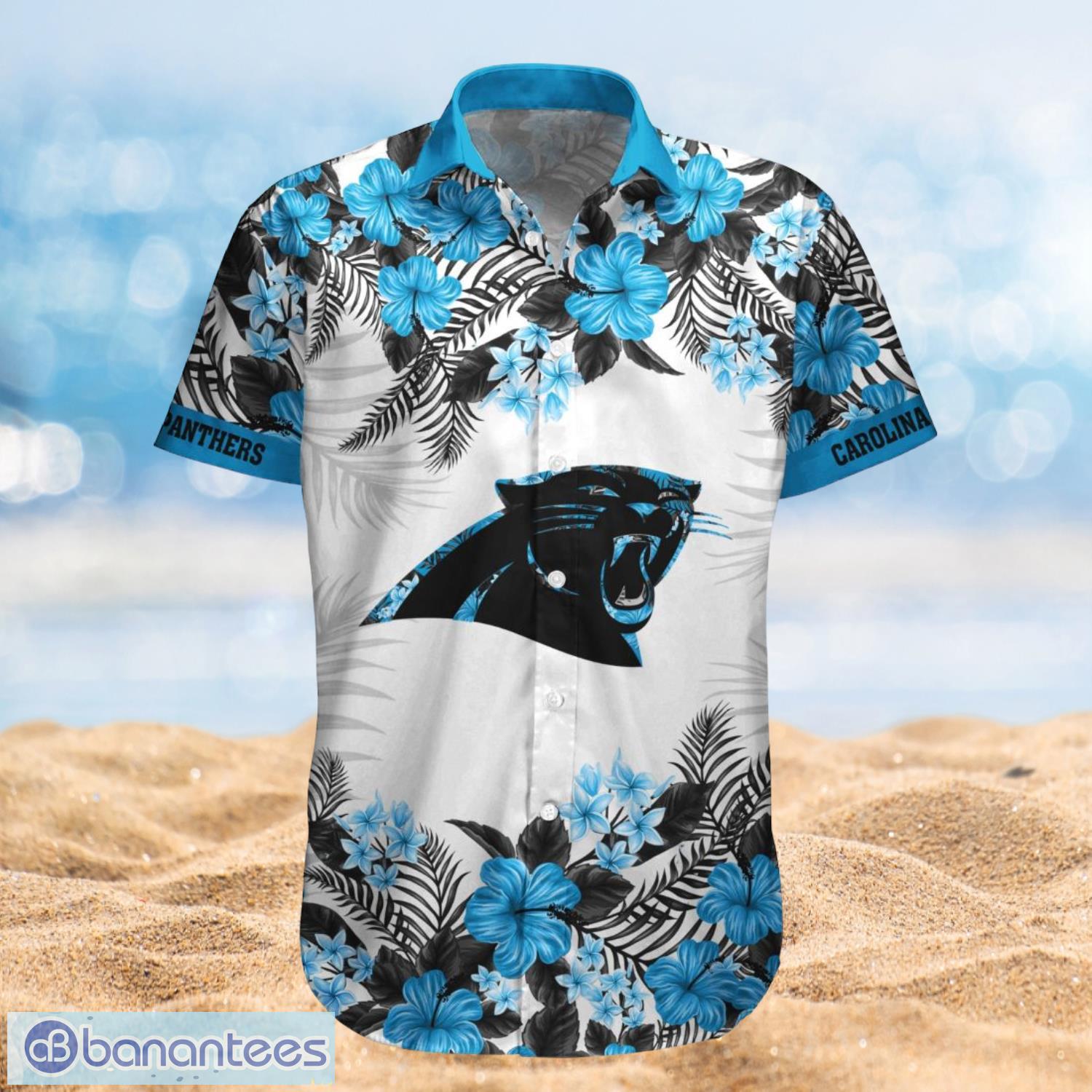 Carolina Panthers Summer Beach Shirt and Shorts Full Over Print Product Photo 1