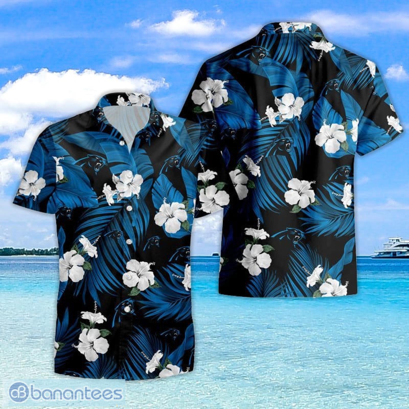 Carolina Panthers Tropical Flowers For Fans Hawaiian Shirt and Short -  Banantees