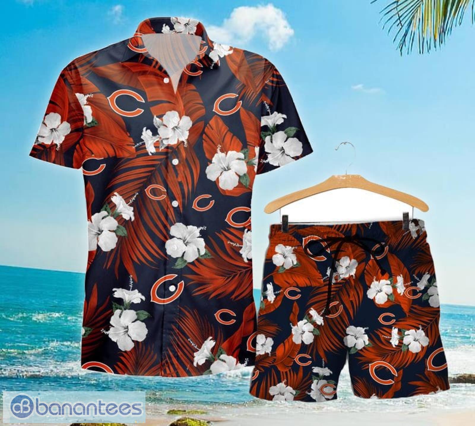 NFL Chicago Bears Shirt Tropical Flower For Fans