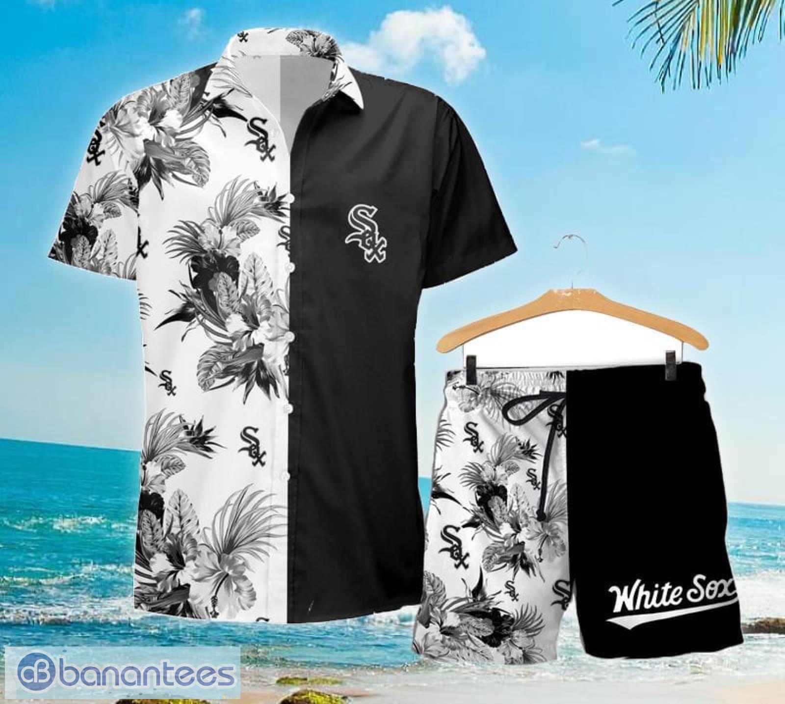 Chicago White Sox Tropical Flower Short Sleeve Hawaiian Shirt And