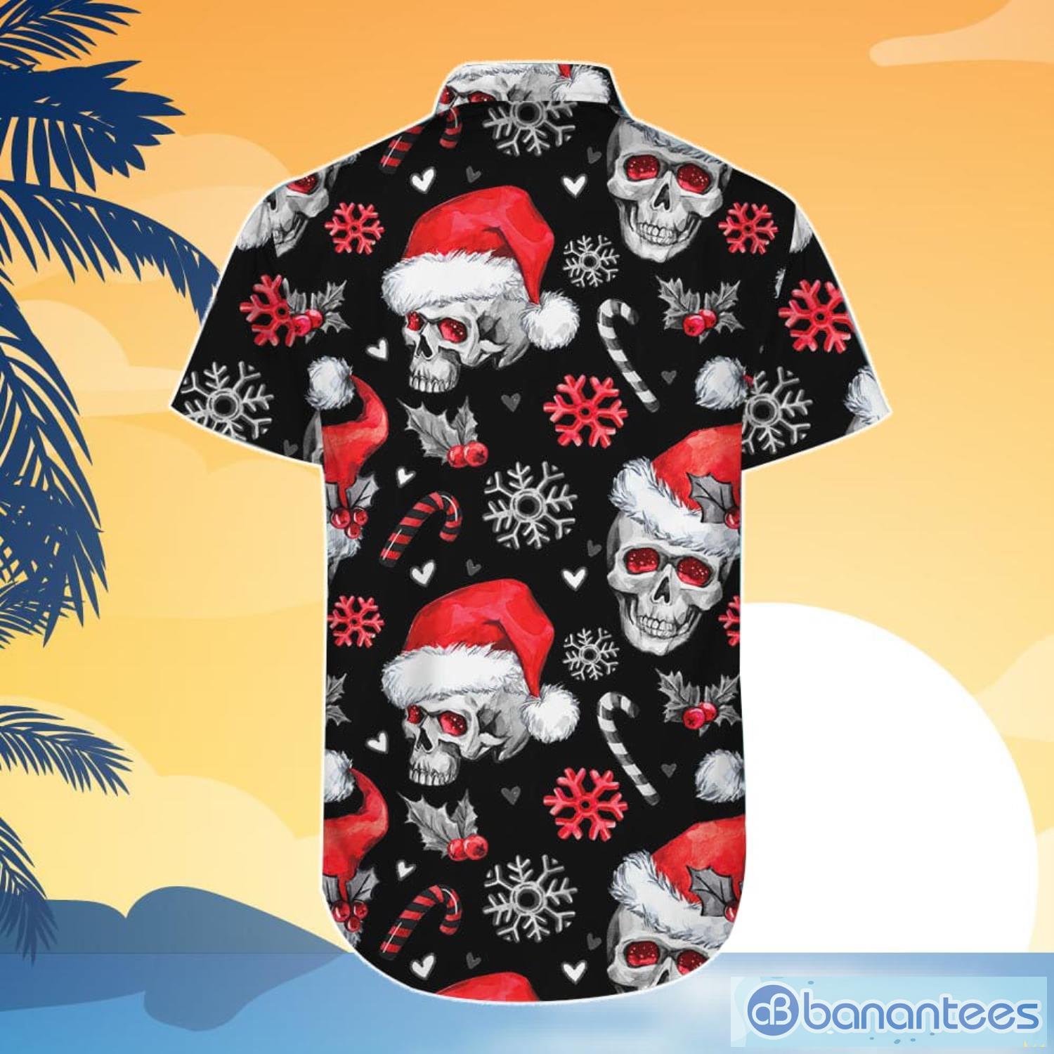 Christmas Skull Hawaiian Shirt And Shorts Christmas Skulls With Candy Canes Aloha Shirt Christmas Gifts For Men - Christmas Skull Hawaiian Shirt - Christmas Skulls With Candy Canes Aloha Shirt - Christmas Gifts For Men_5