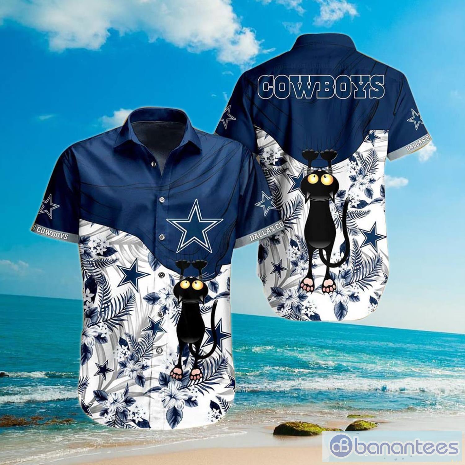 Dallas Cowboys NFL Flower 3D Hawaiian Shirt And Short For Fans