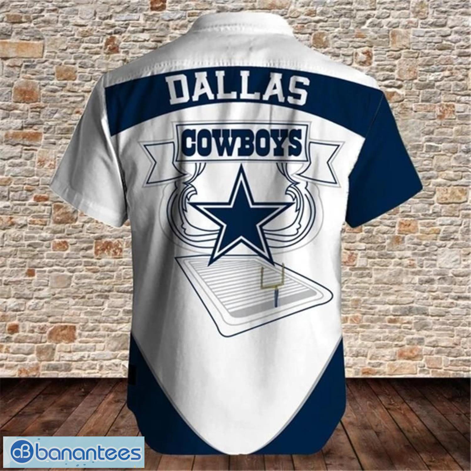 dallas cowboys short sleeve hawaiian shirt 1 image Dallas Cowboys Short Sleeve Hawaiian Shirt Product Photo 2