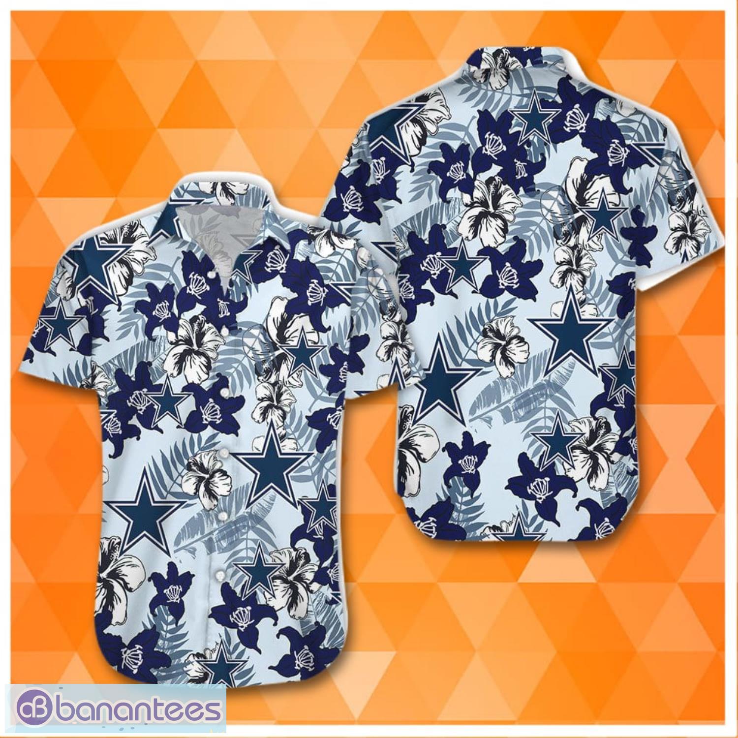 Dallas Cowboys Flower Short Sleeve Hawaiian Shirt For Men