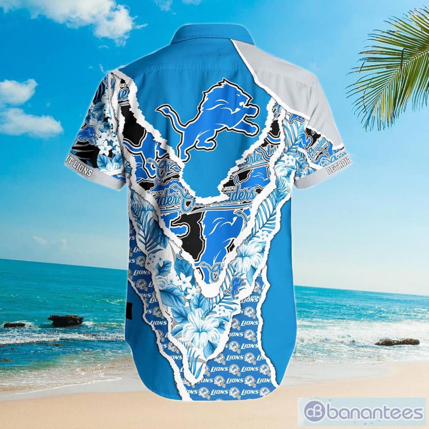 Detroit Lions NFL Summer 3D Hawaiian Shirt And Shorts For Men And Women  Gift Fans - Banantees