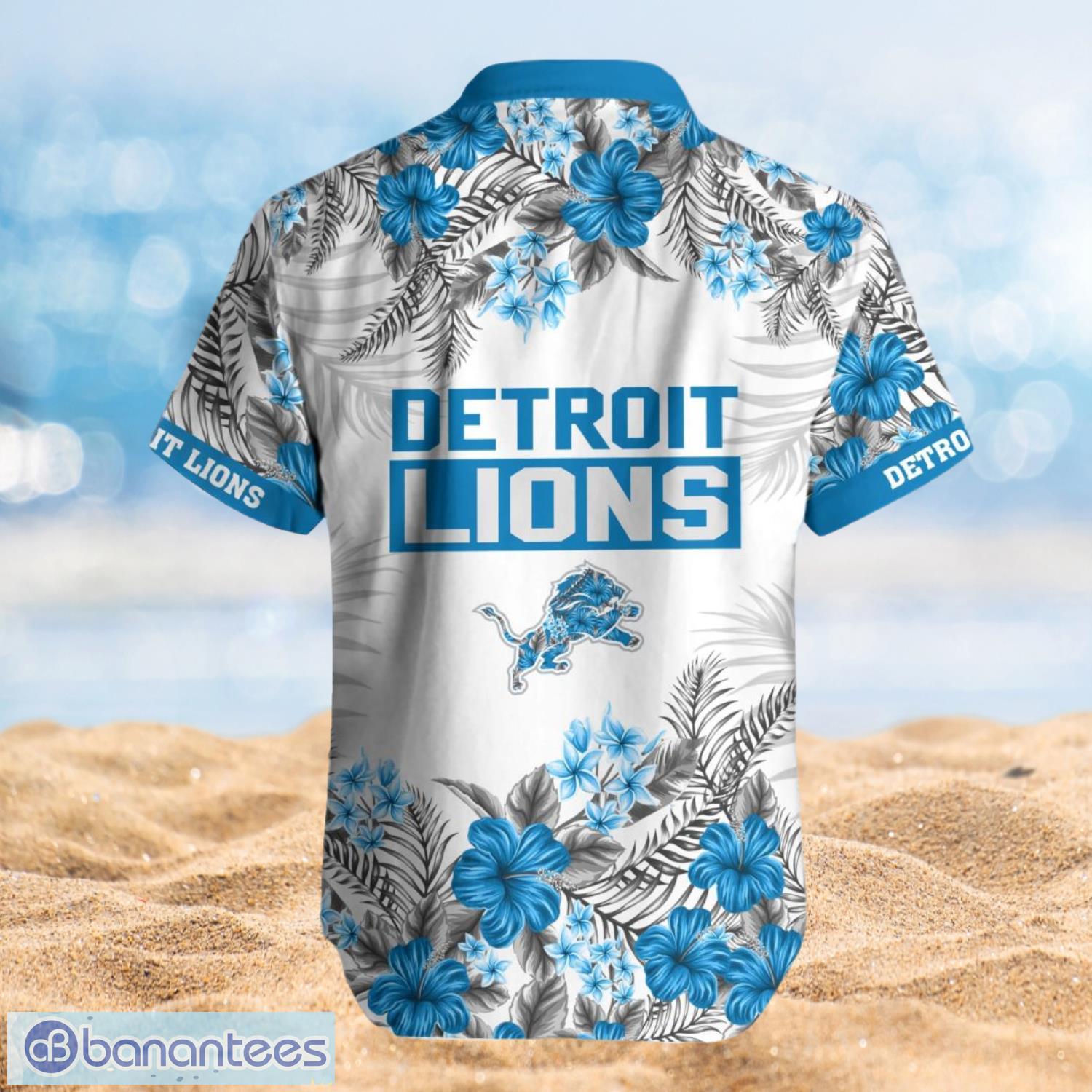 Detroit Lions Summer Beach Shirt and Shorts Full Over Print Product Photo 2