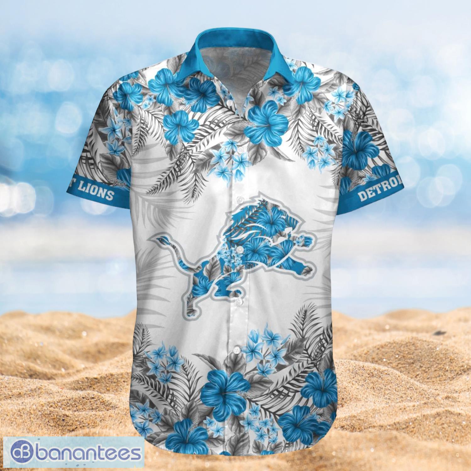 Detroit Lions Summer Beach Shirt and Shorts Full Over Print Product Photo 1