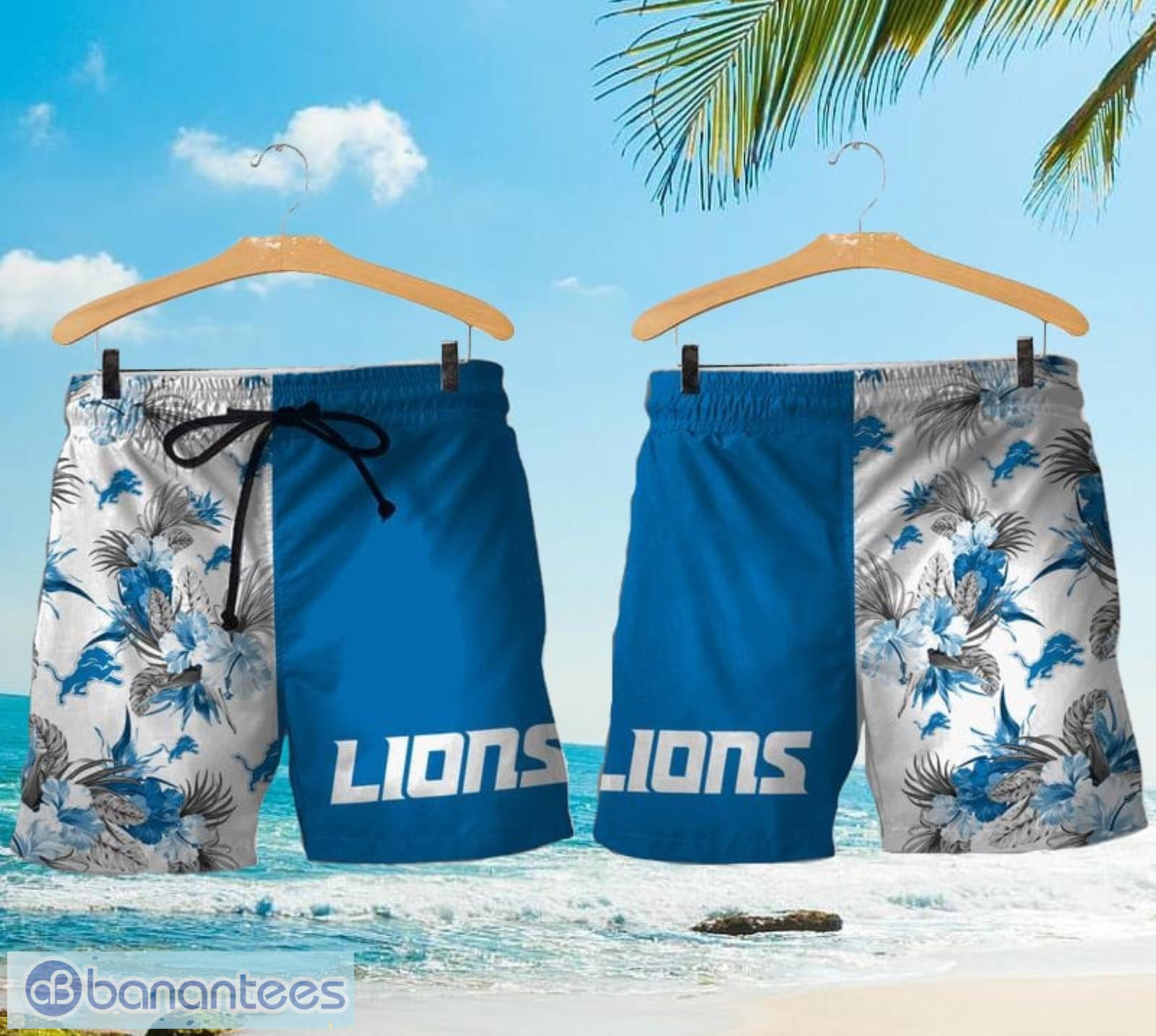 Men's Detroit Lions Hawaiian Shirt Tropical - Banantees