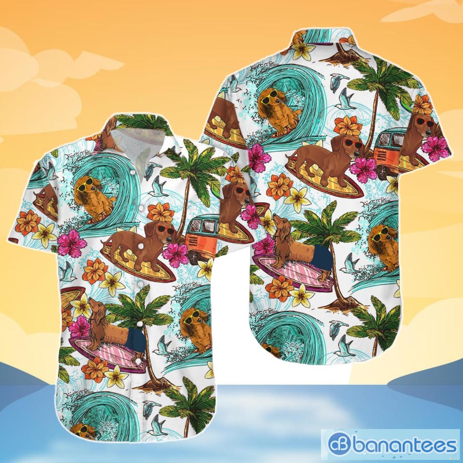 Funny Dachshund Shirts Funny Dachshund Wearing Glasses Hawaiian Shirt And Shorts Dachshund Gift - Funny Dachshund Shirts - Funny Dachshund Wearing Glasses Hawaii Shirt - Dachshund Gift_3