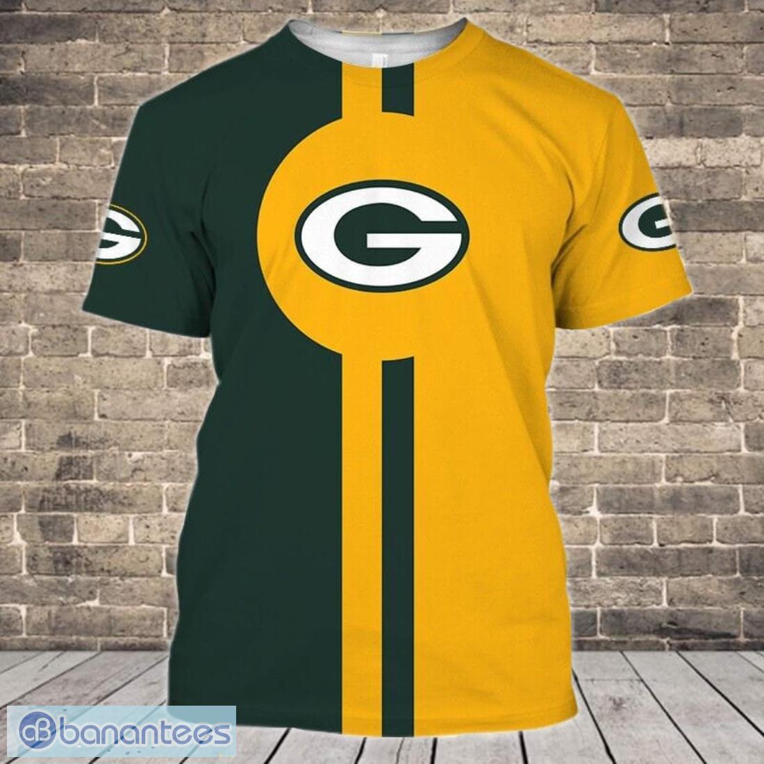 Green Bay Packers Button Down Shirt 3D Print NHL 3D Hawaiian Print For Men  And Women - Banantees