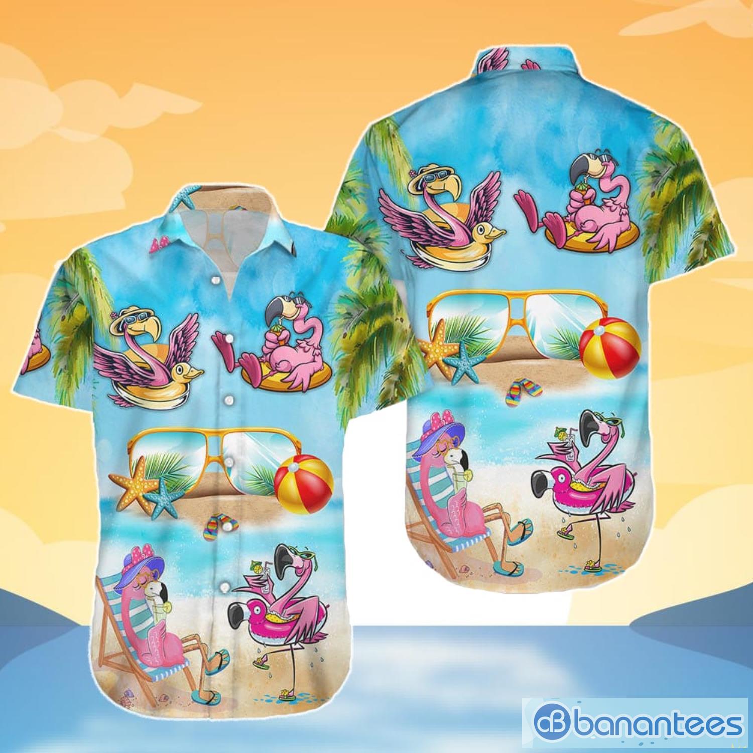 St Louis Cardinals Flamingo Hawaiian Shirt And Shorts Summer Vacation Gift  - Banantees