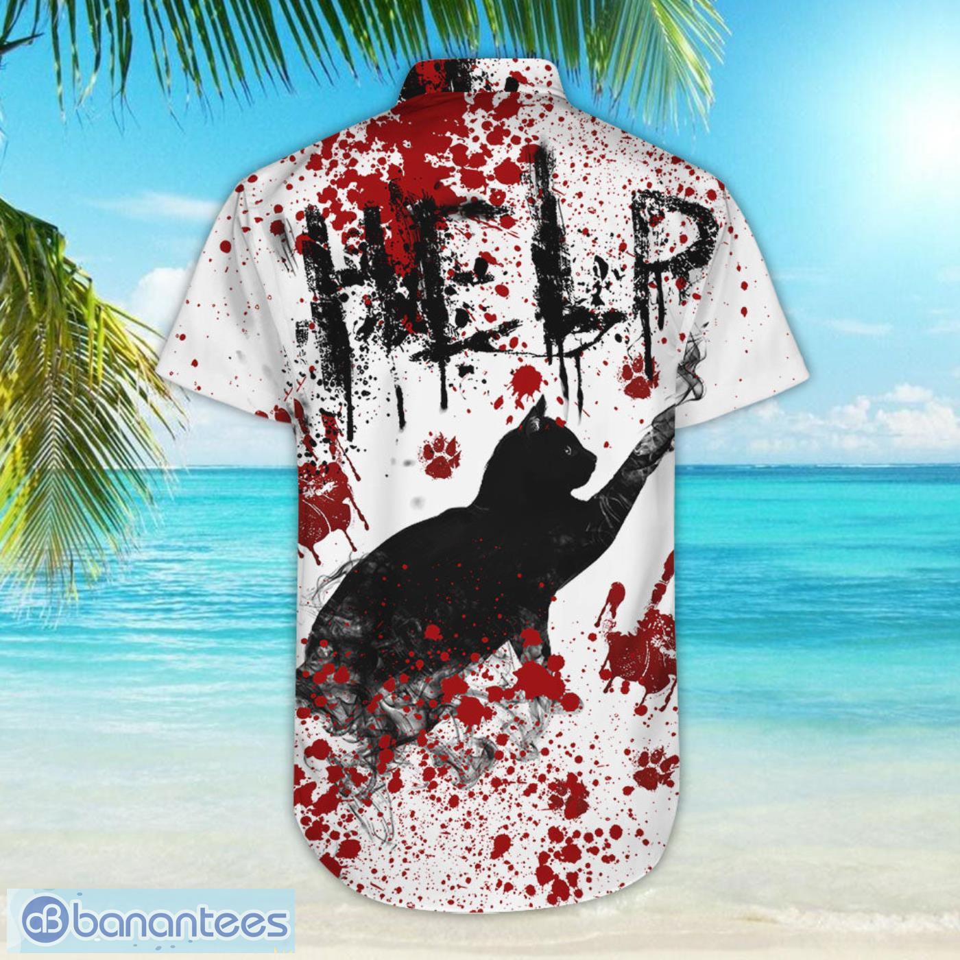 Bloody Haunted Halloween Button Up Shirt for Adults