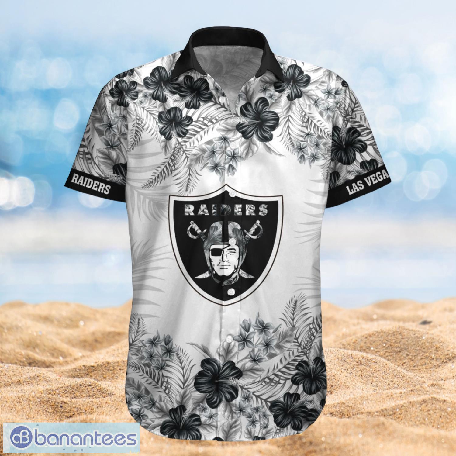 Las Vegas Raiders Summer Beach Shirt and Shorts Full Over Print Product Photo 1