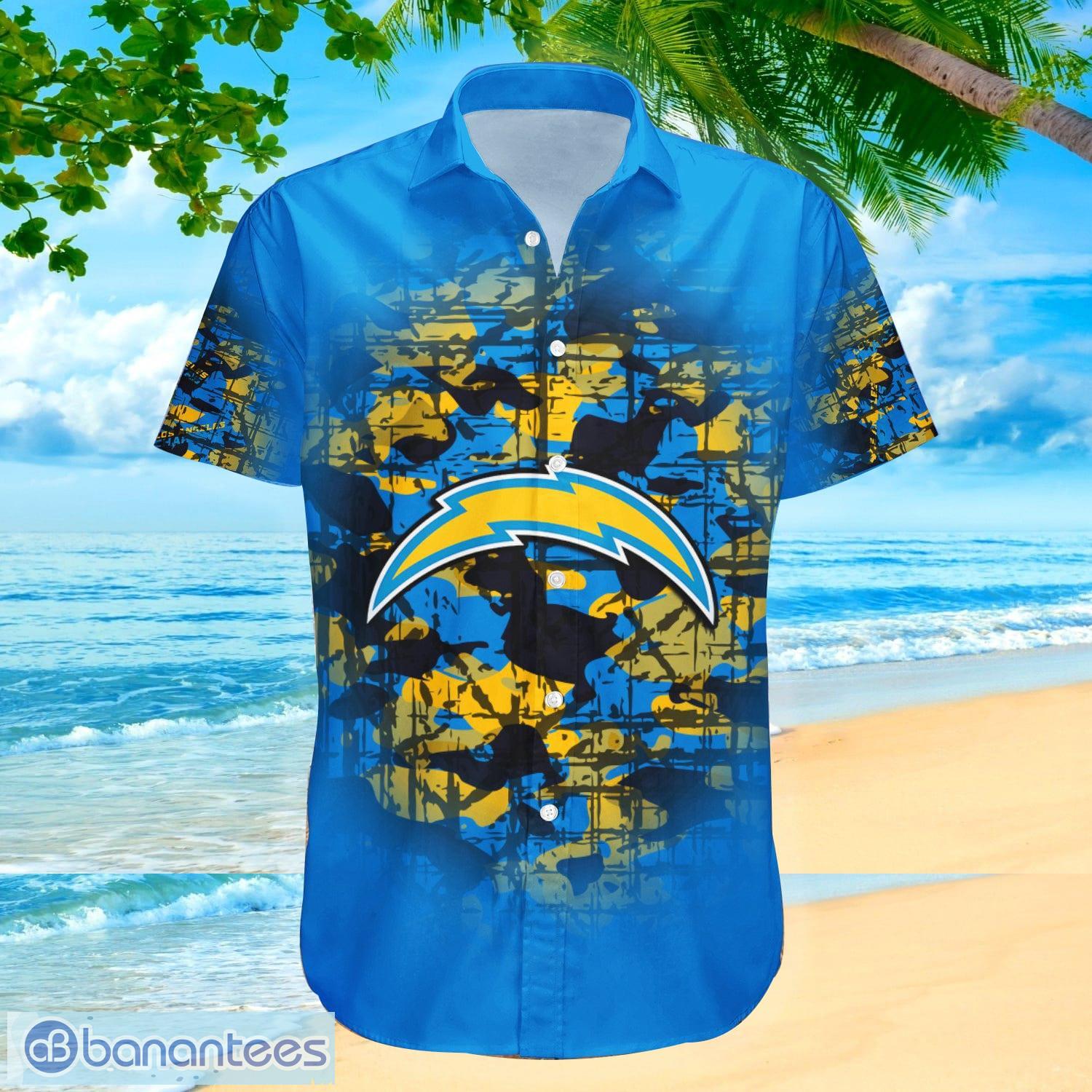 Los Angeles Chargers NFL Camouflage Vintage Custom Name And Number Hawaiian  Shirt - Banantees