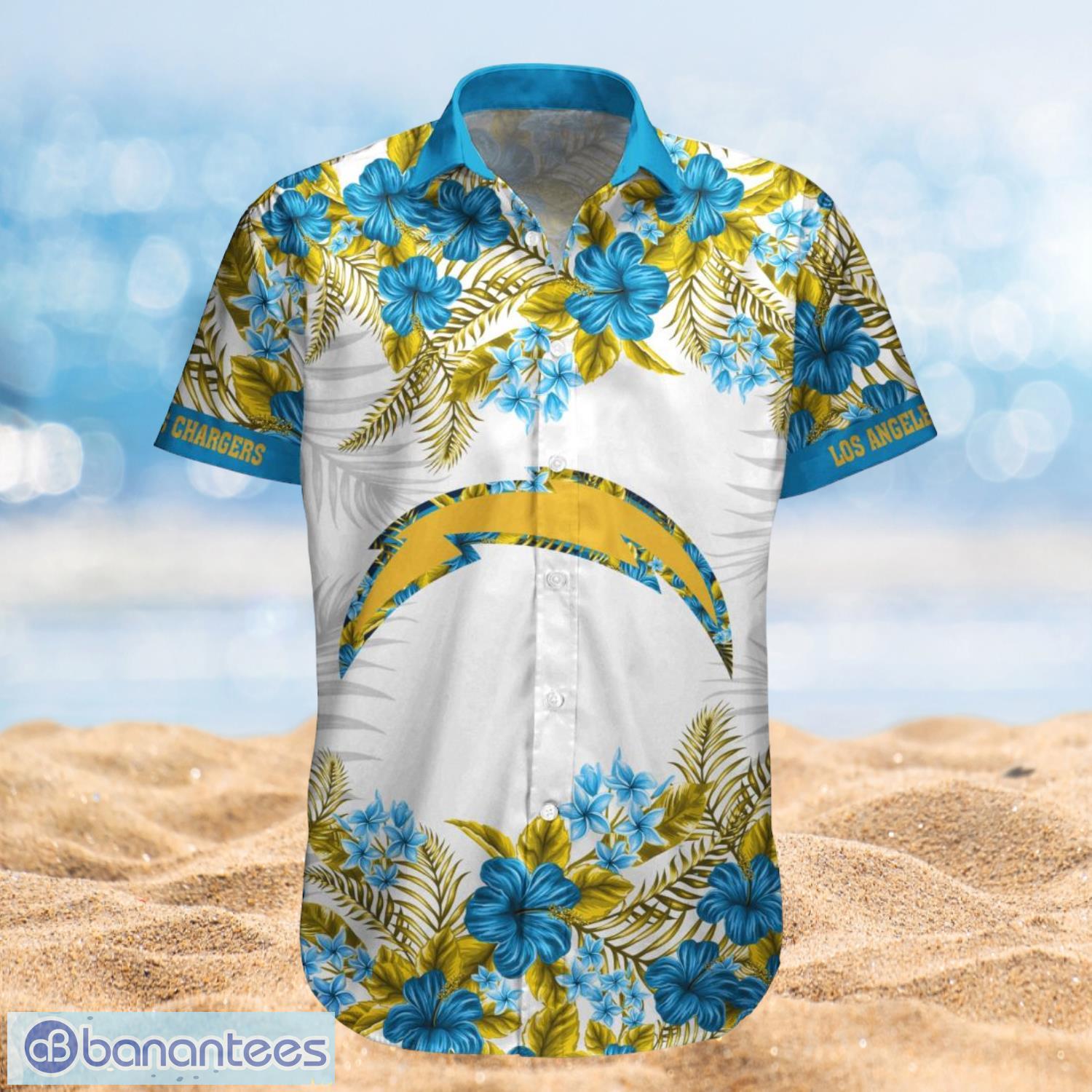 Los Angeles Chargers Summer Beach Shirt and Shorts Full Over Print Product Photo 1