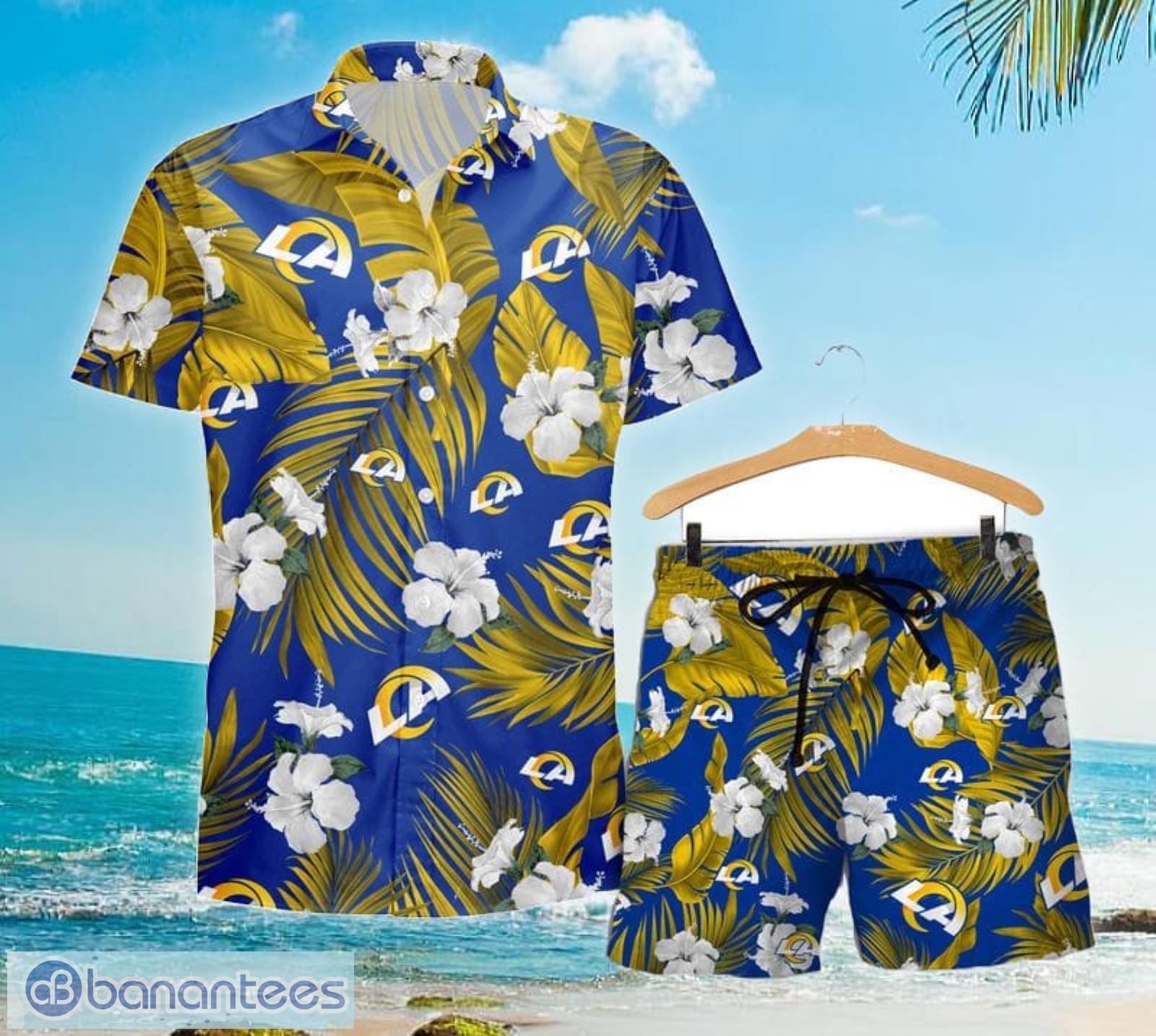 Los Angeles Rams Custom Name NFL Hawaiian Shirt And Shorts Gift For Men And  Women Fans - Banantees