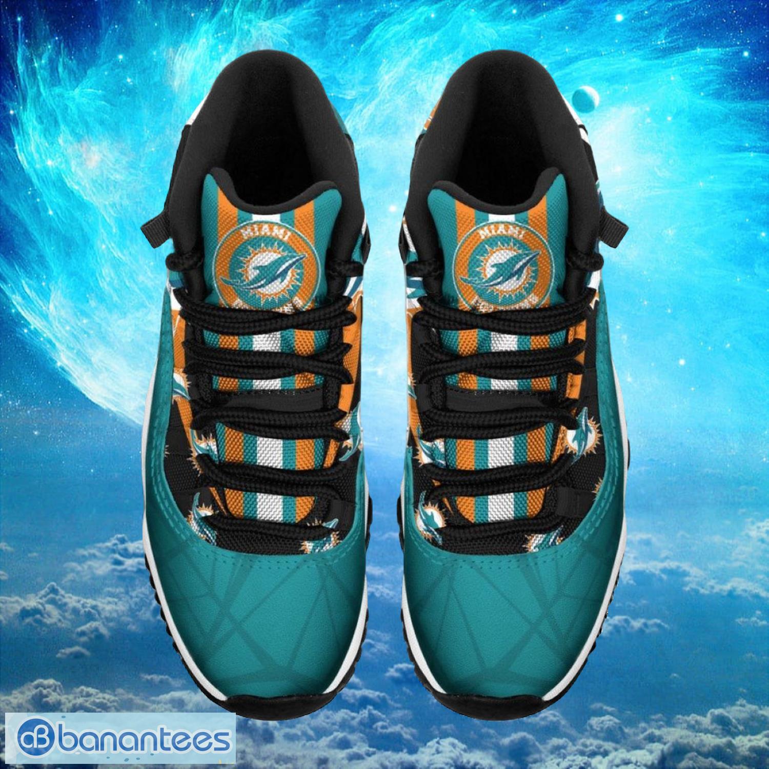 Miami Dolphins NFL Air Jordan 11 Sneakers Shoes Gift For Fans Product Photo 2