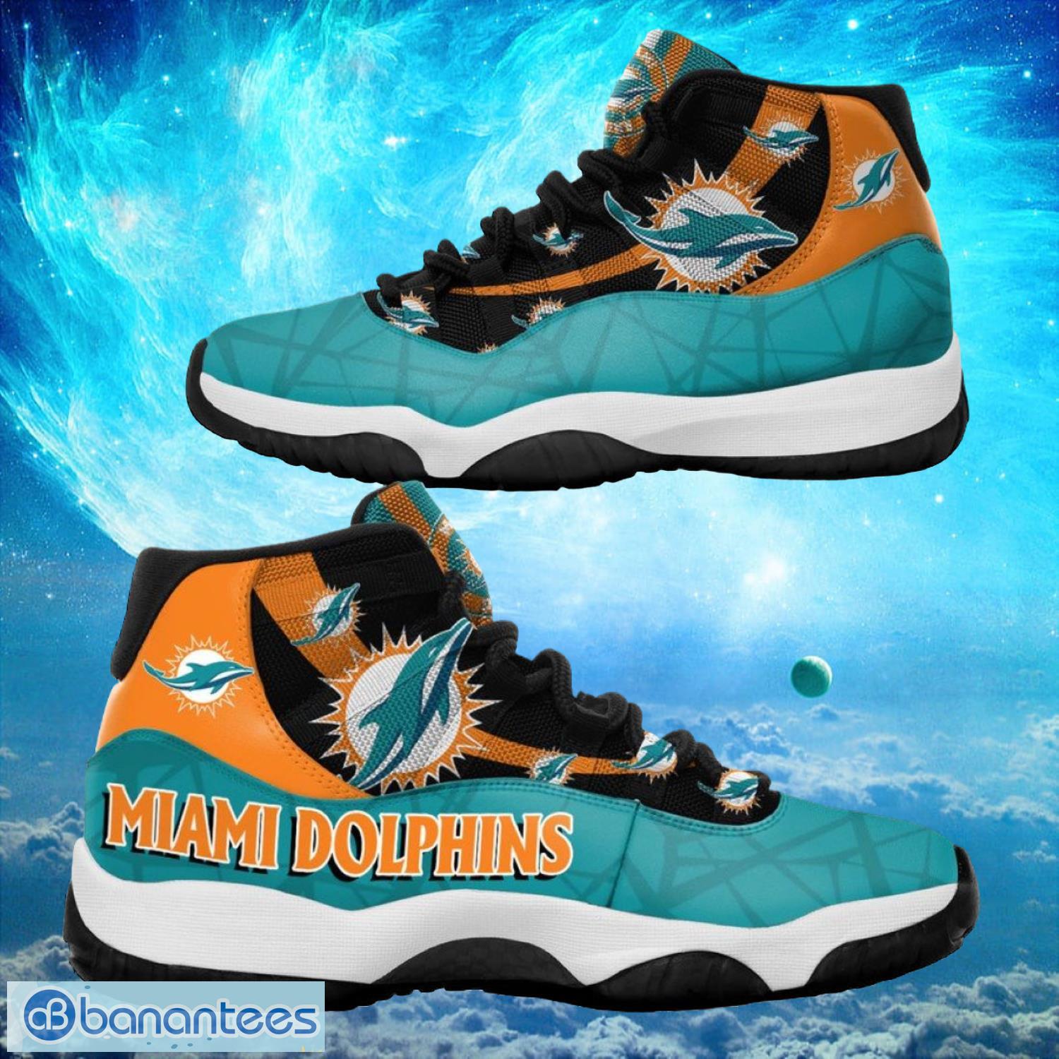 Miami Dolphins NFL Air Jordan 11 Sneakers Shoes Gift For Fans Product Photo 1