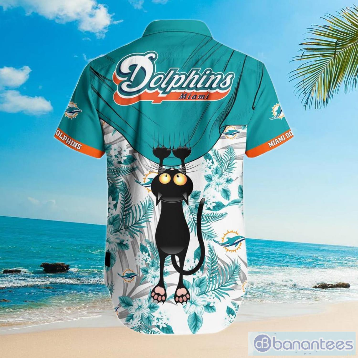 Miami Dolphins NFL Tropical Flower Hawaiian Shirt And Short - Banantees