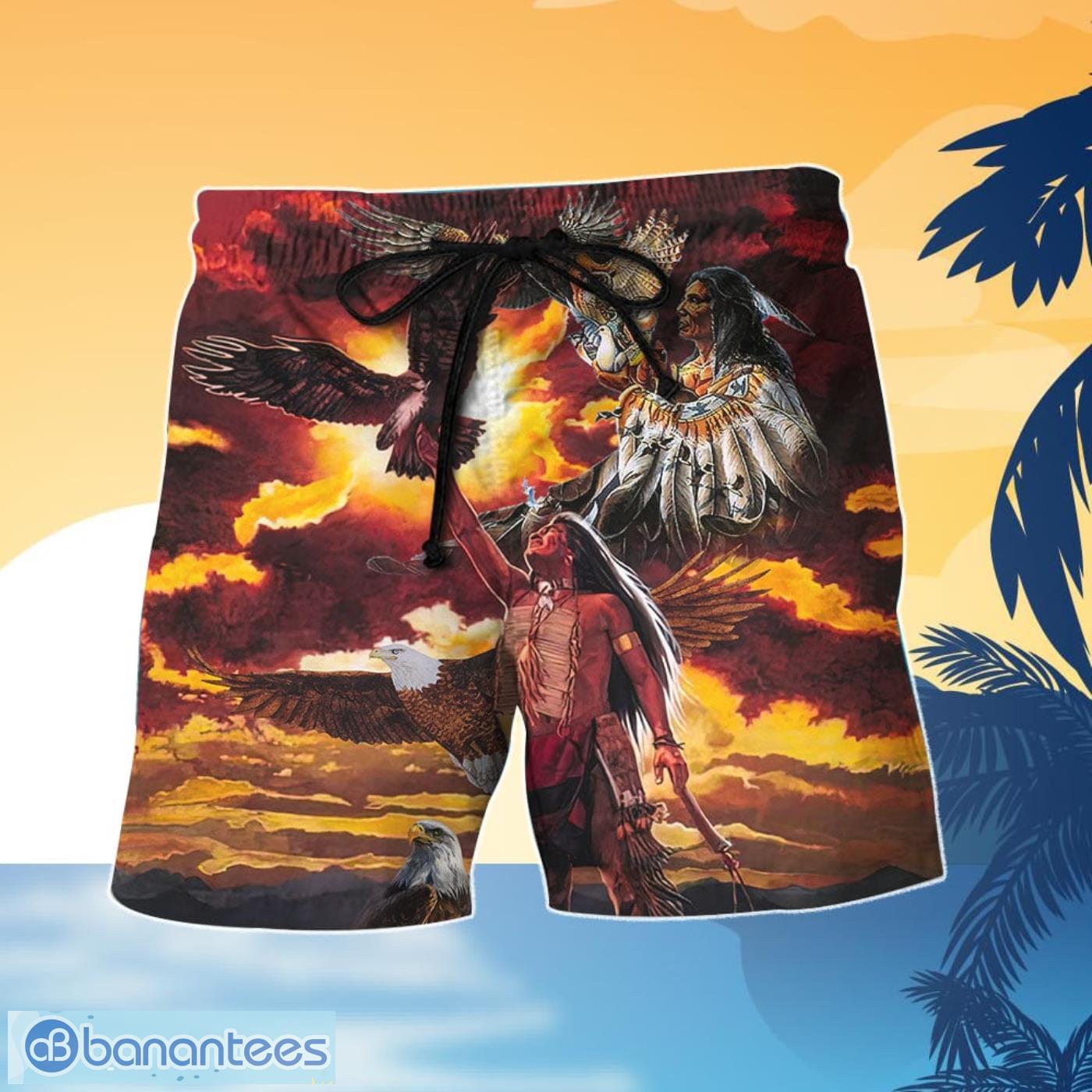 Native American Shirt Owl Wolf Eagle Native Culture Combo Hawaiian Shirt  And Shorts - Banantees