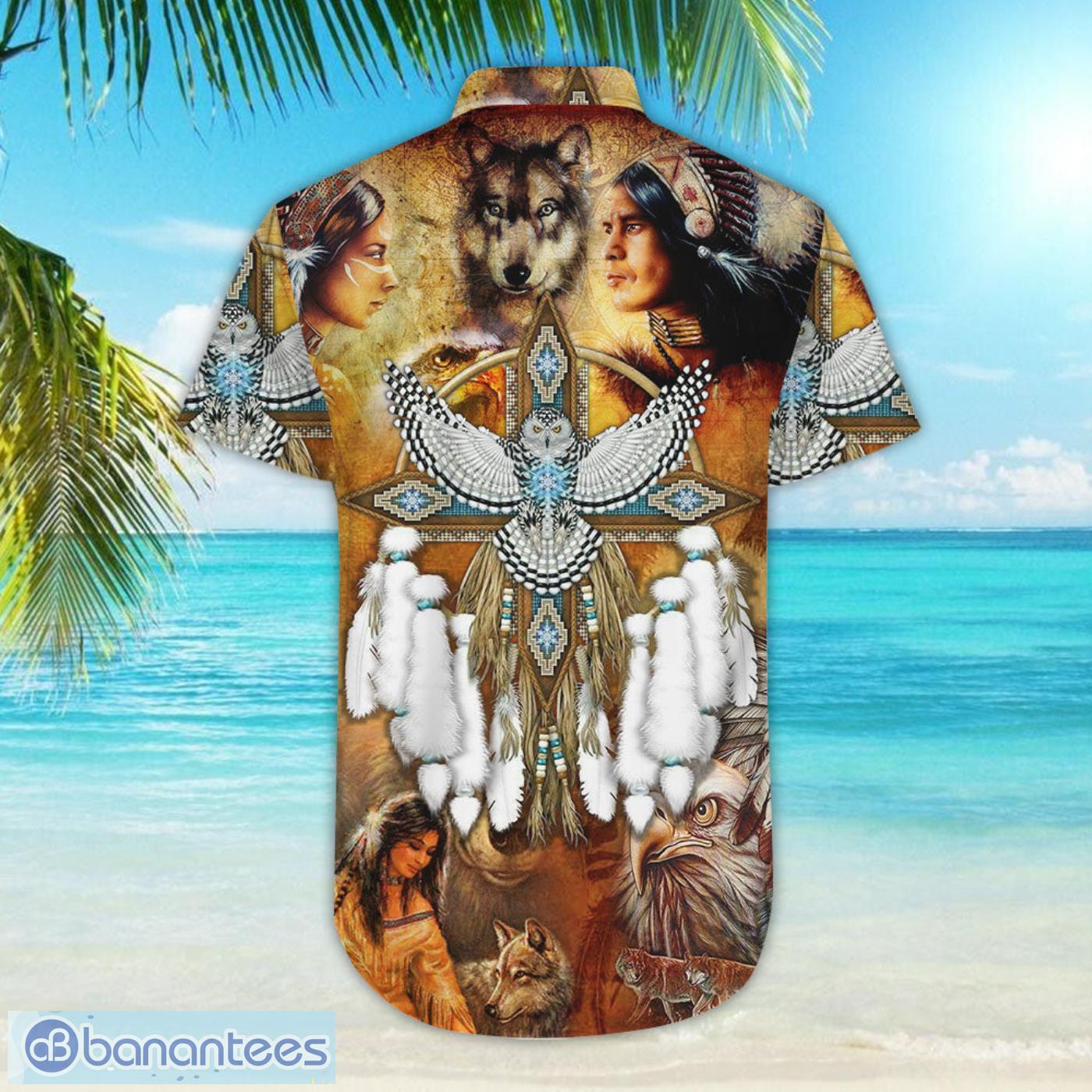 Native American Shirt Owl Wolf Eagle Native Culture Combo Hawaiian Shirt  And Shorts - Banantees