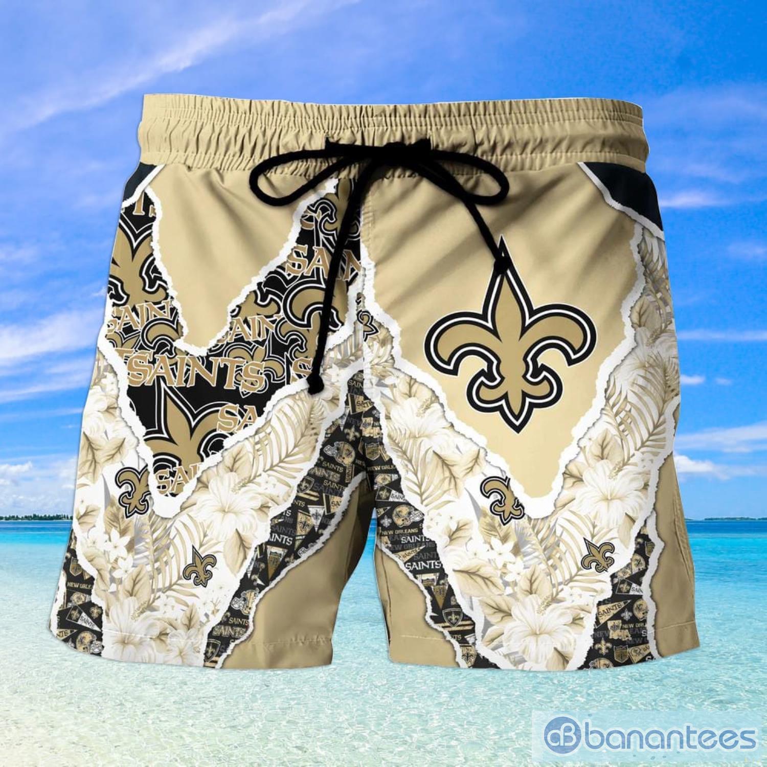 New Orleans Saints 3D Hawaiian Shirt And Shorts For Men And Women Gift Fans  - Banantees